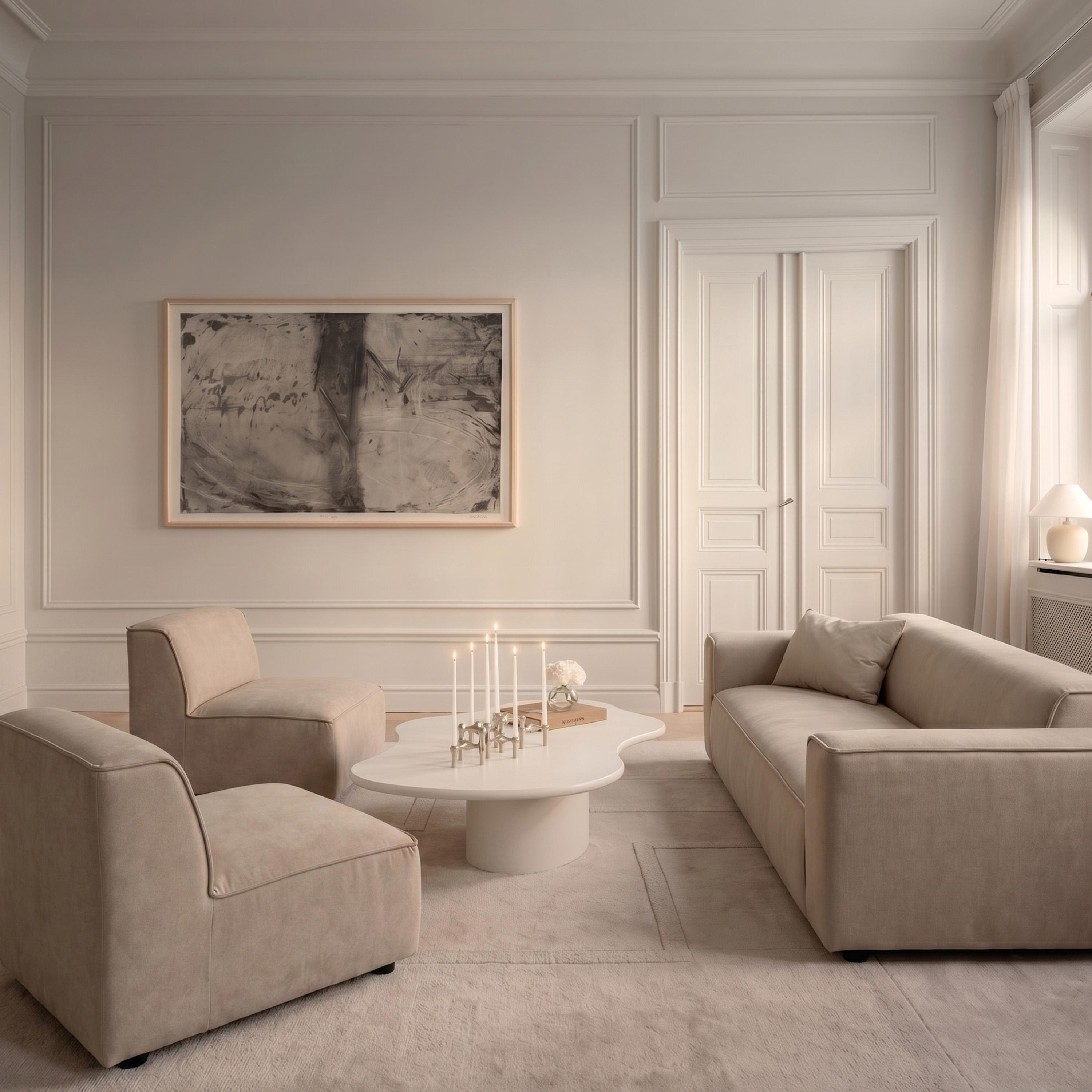 Sleepo Collection Bobbie Loungestol Beige 95cm