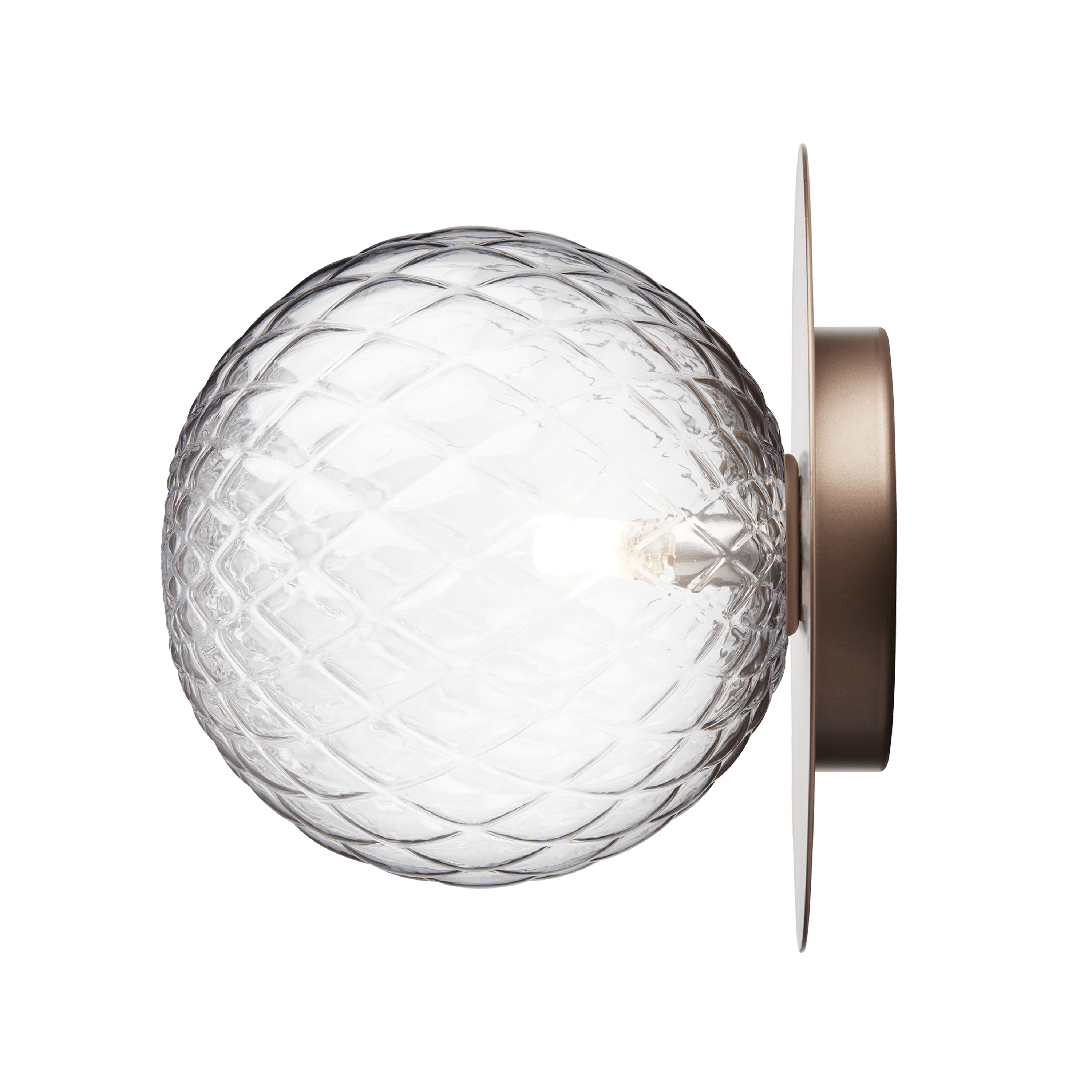 Nuura Liila 1 Vägg-/taklampa Dark Bronze/Optic Clear Large