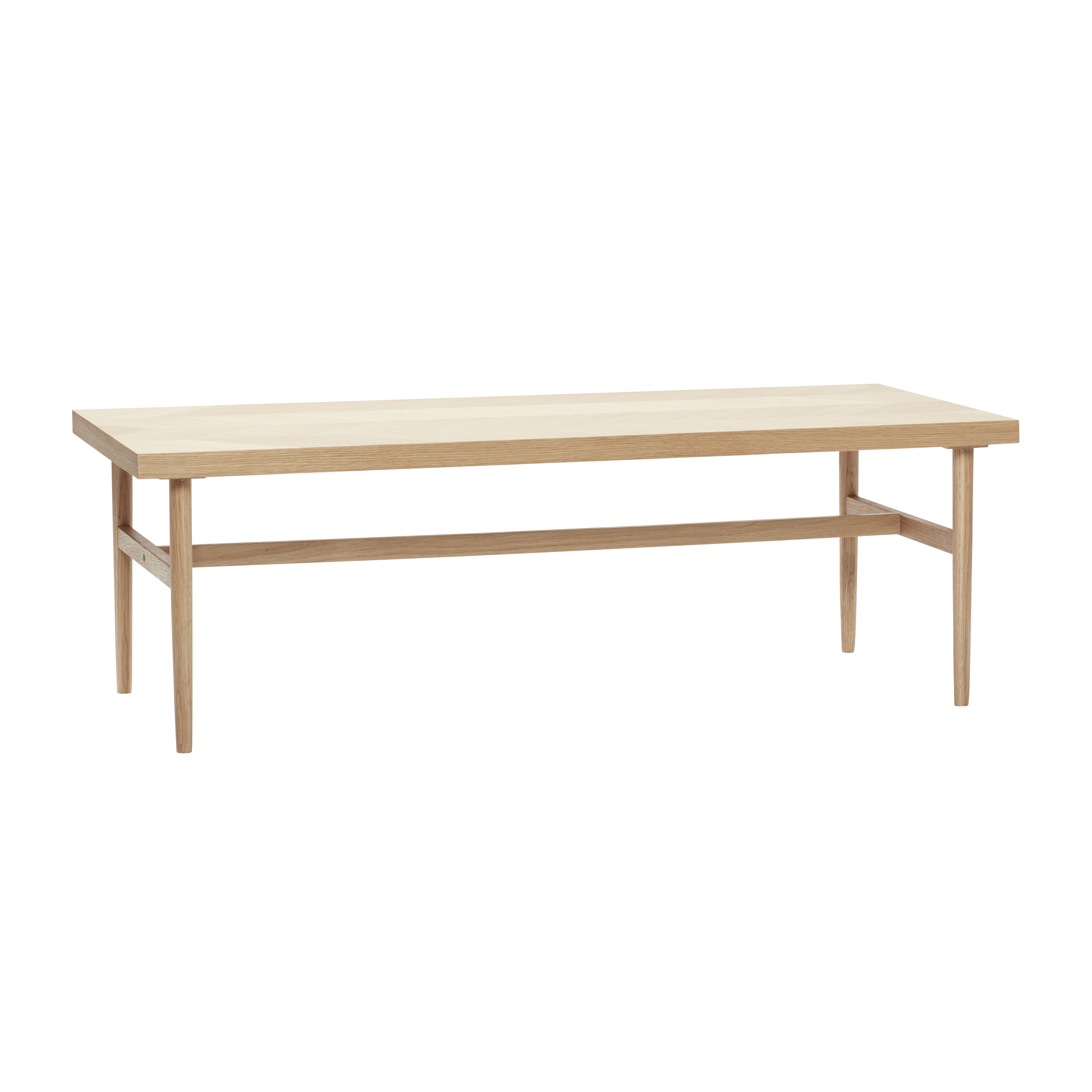 Hübsch - Herringbone Salongbord FSC Eik 121cm - Beige