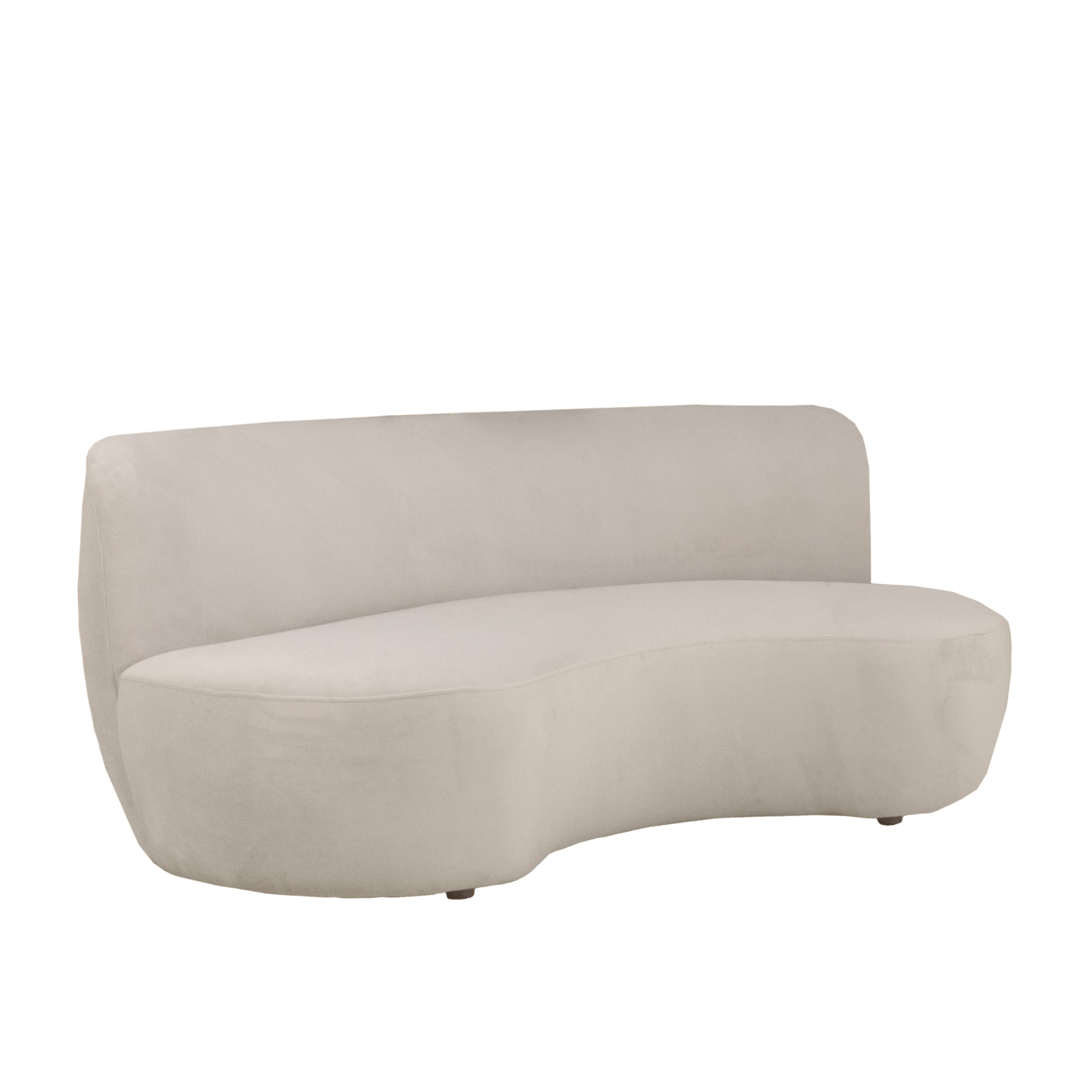 Sleepo Collection Moon 3-seters Sofa Fløyel Greige 190cm