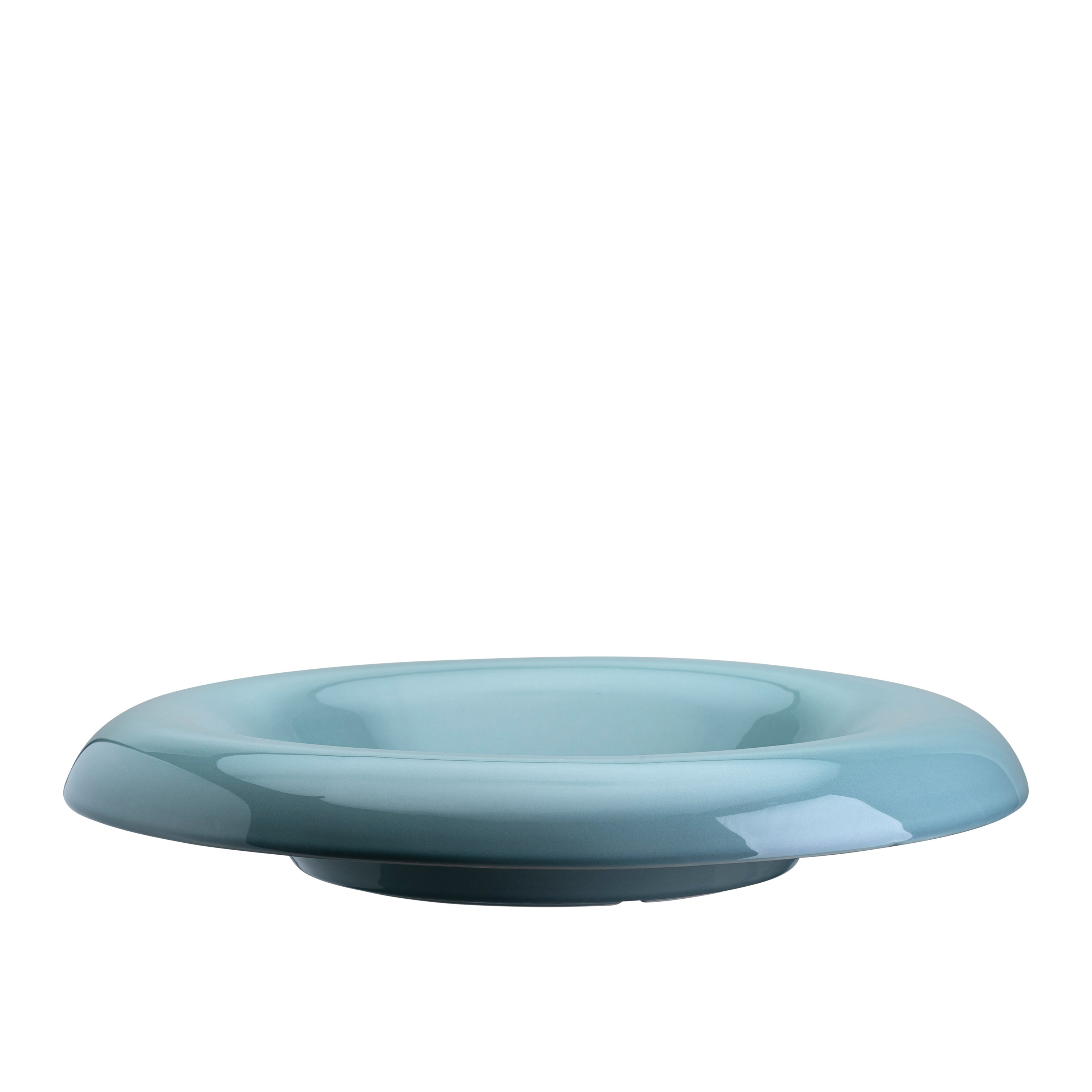 Lily Fat Glazed Misty Blue Ø25