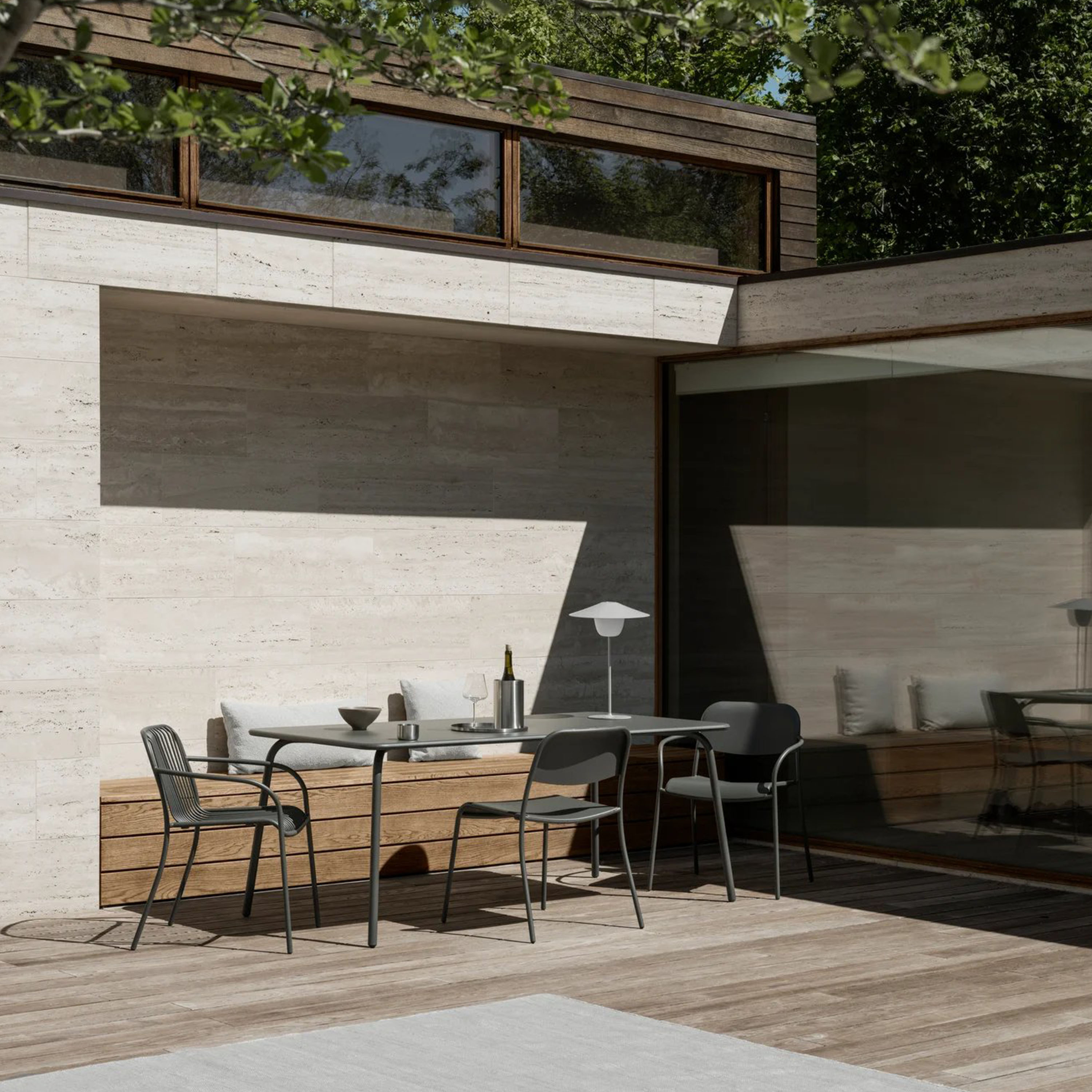 Blomus Yua Utomhus Karmstol Granite Gray