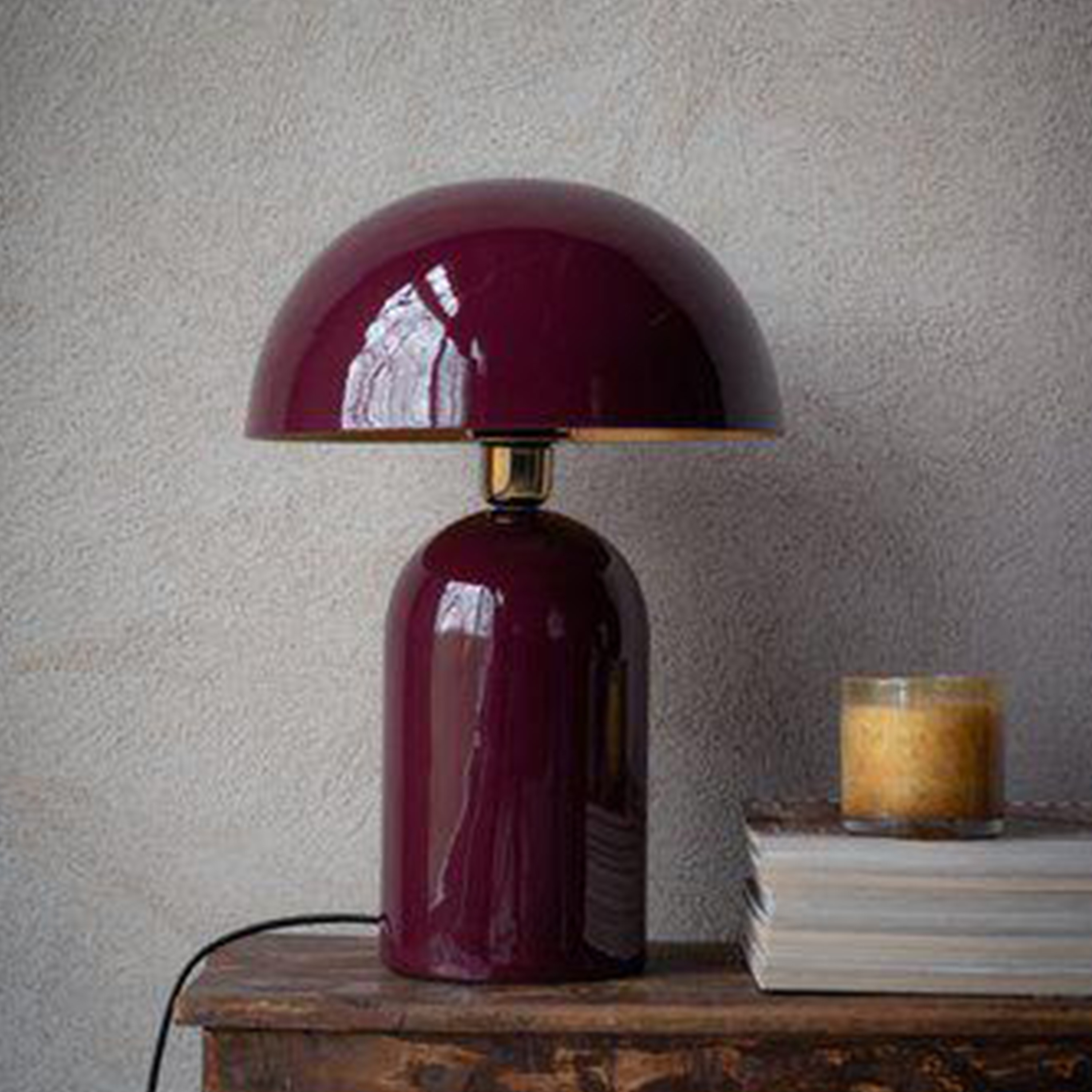 Wikholm Form Rome Bordslampa Vinröd 31cm