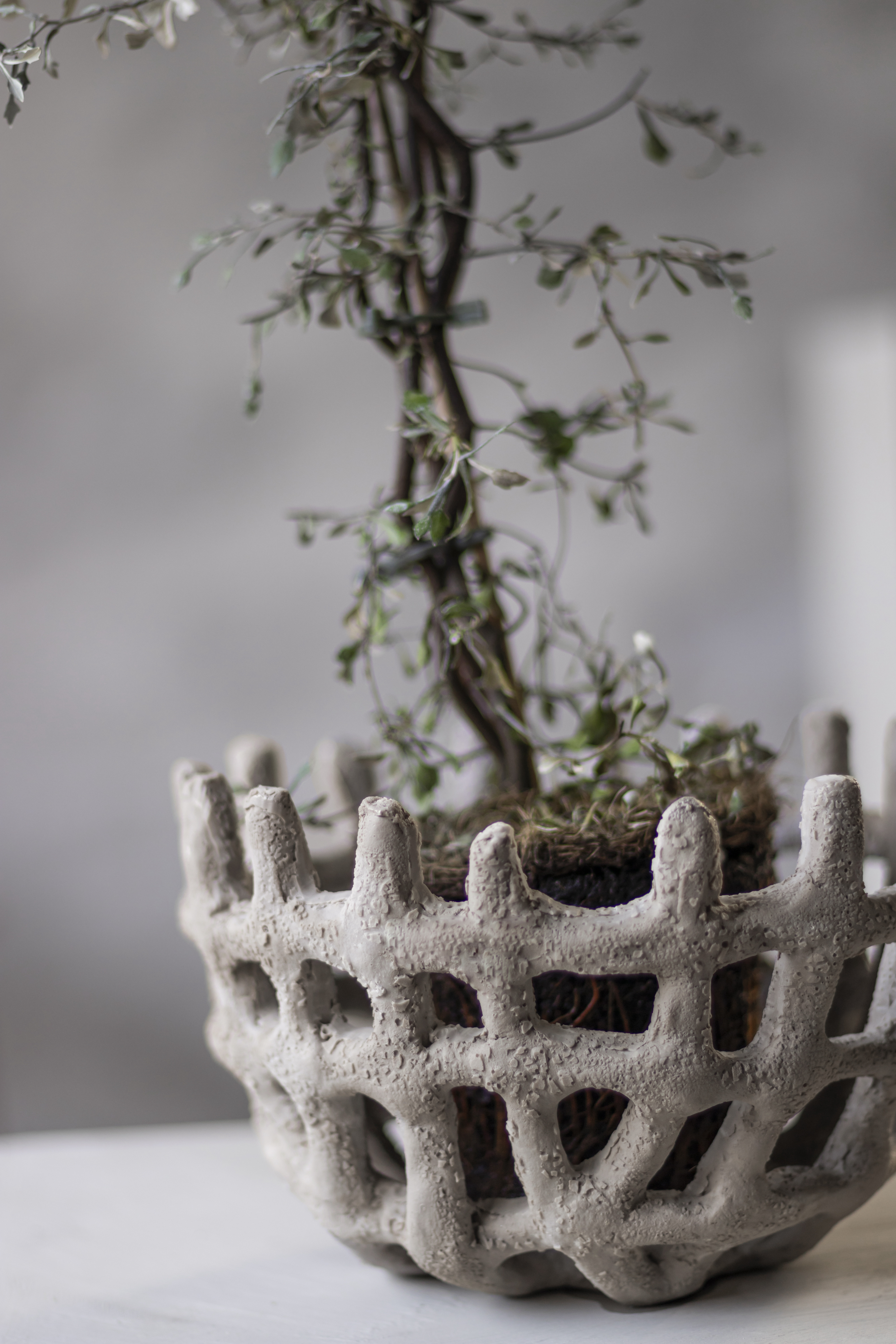 Mette Ditmer Art Piece Braided Geflochtene Schale Sand Ø19