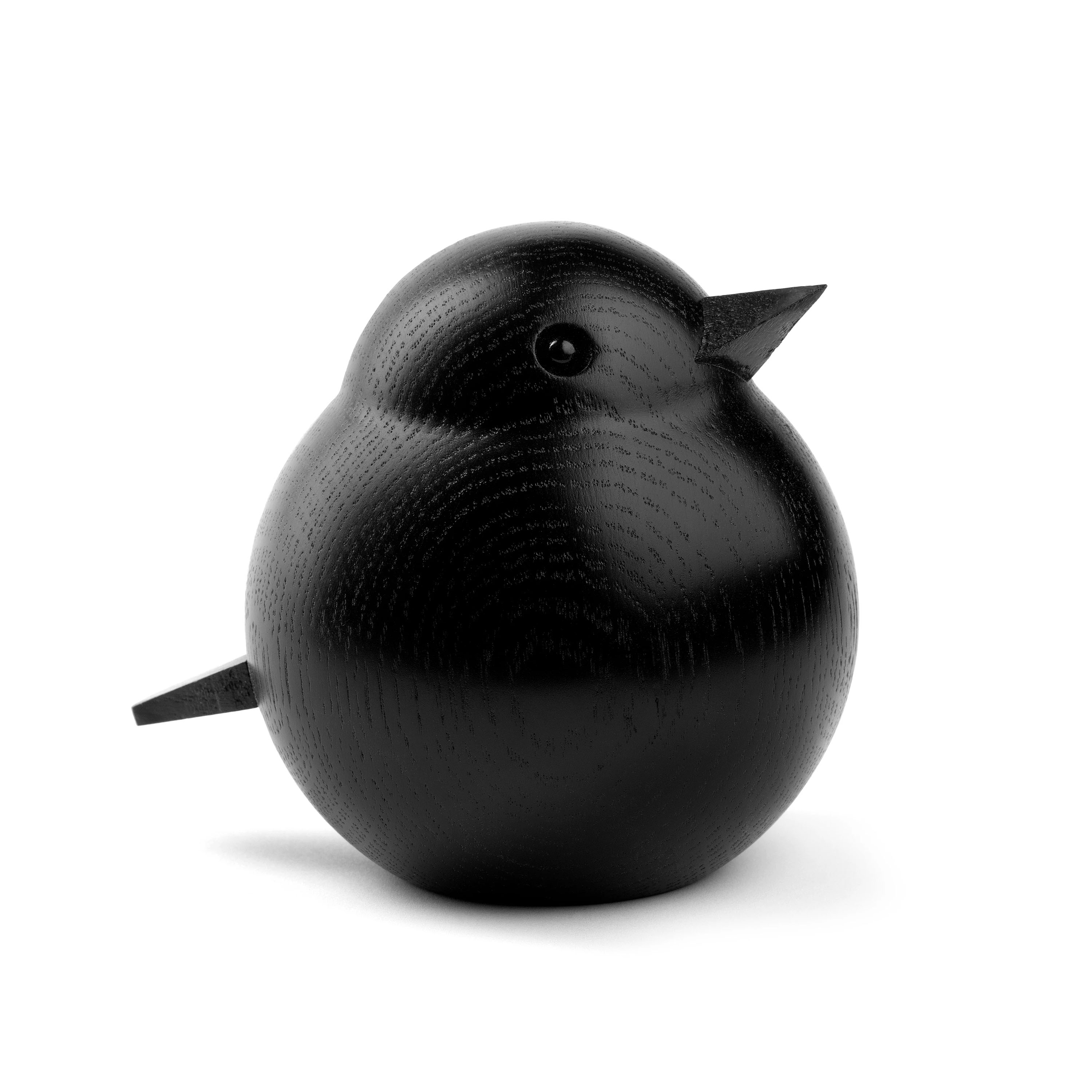 Papa Sparrow Dekoration Schwarz Gebeizte Eiche