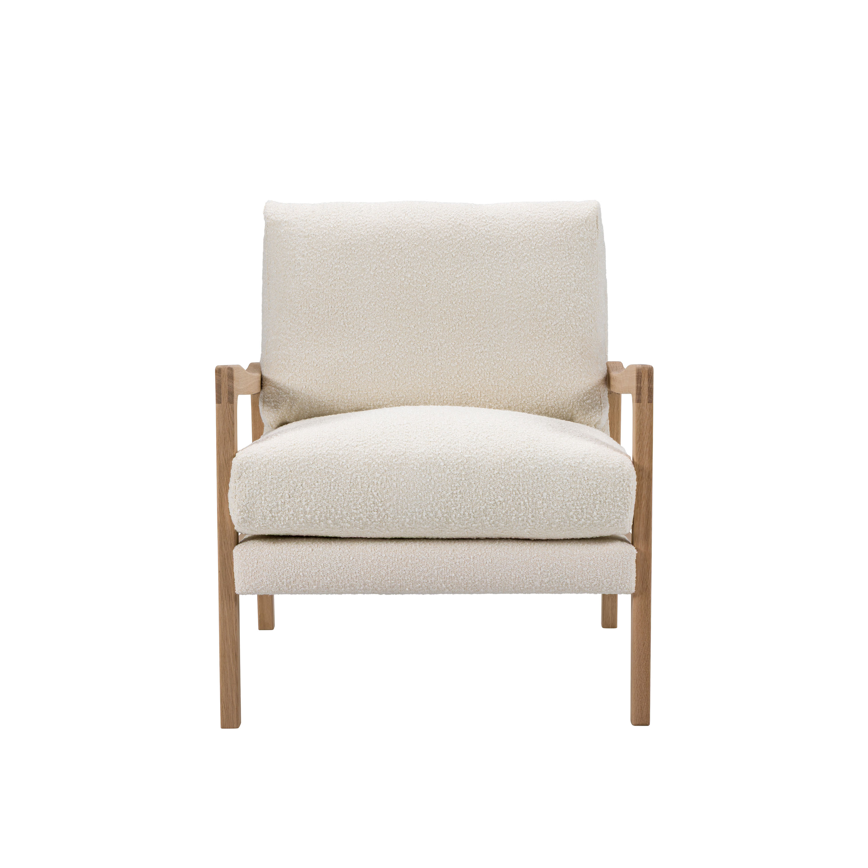 Julian Nojatuoli Creme Bouclé/Oak