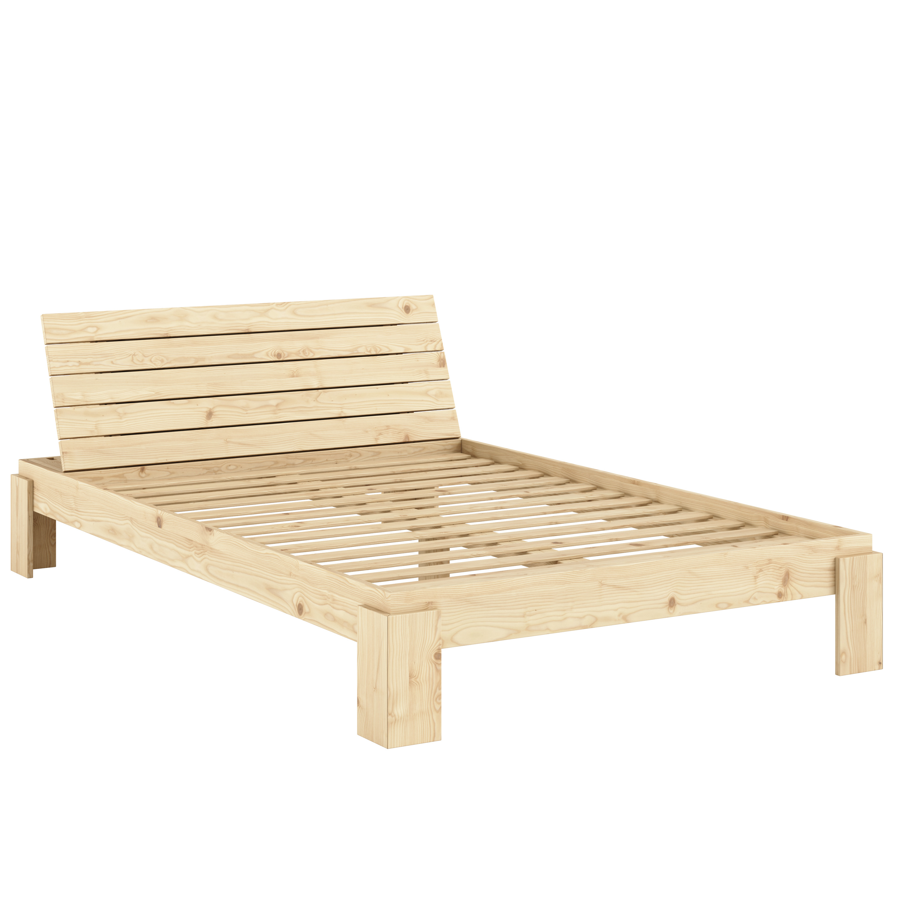 Layers Sängram med Sänggavel Natur 140x200