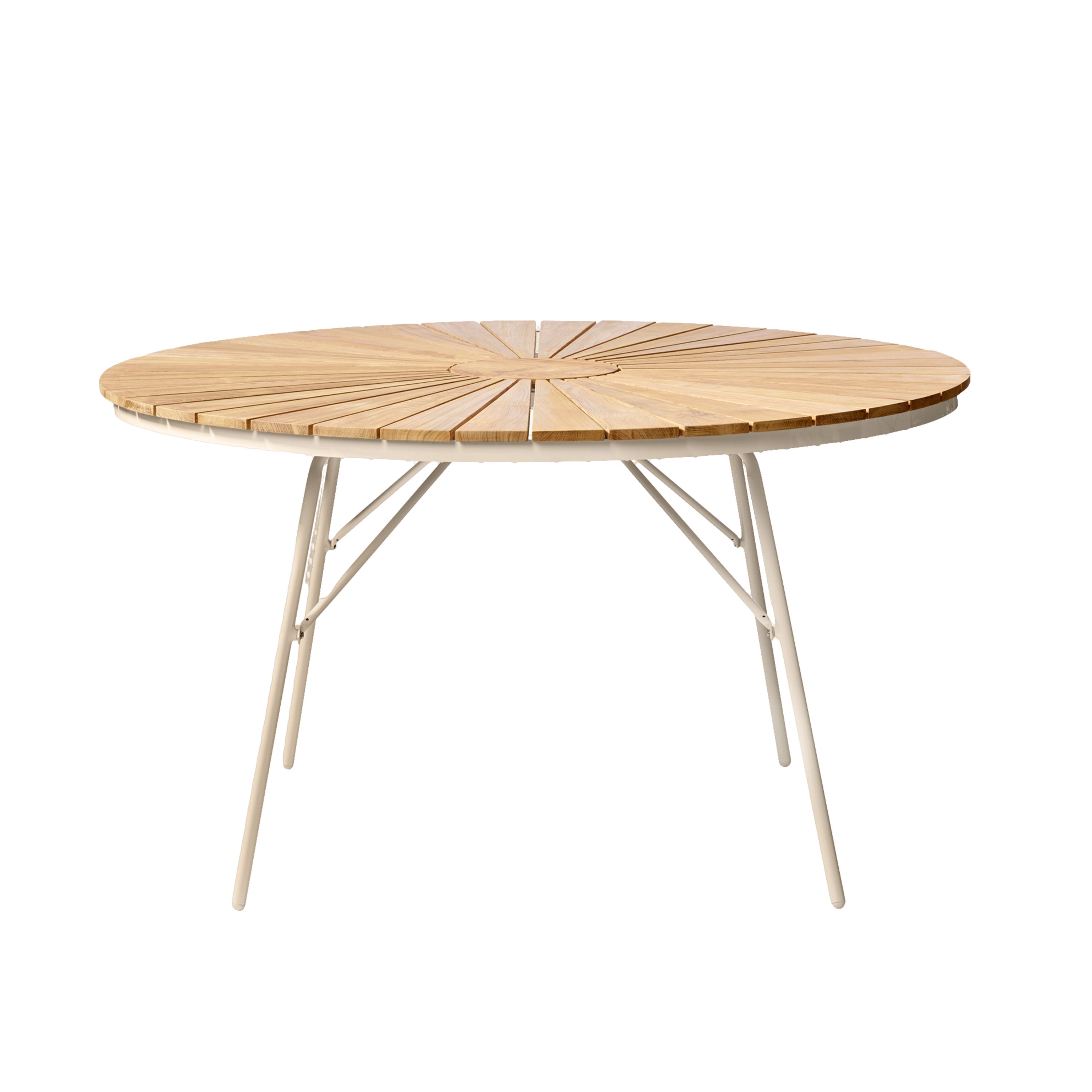 Ellen Ruokapöytä Sandy Grey/Teak Ø130