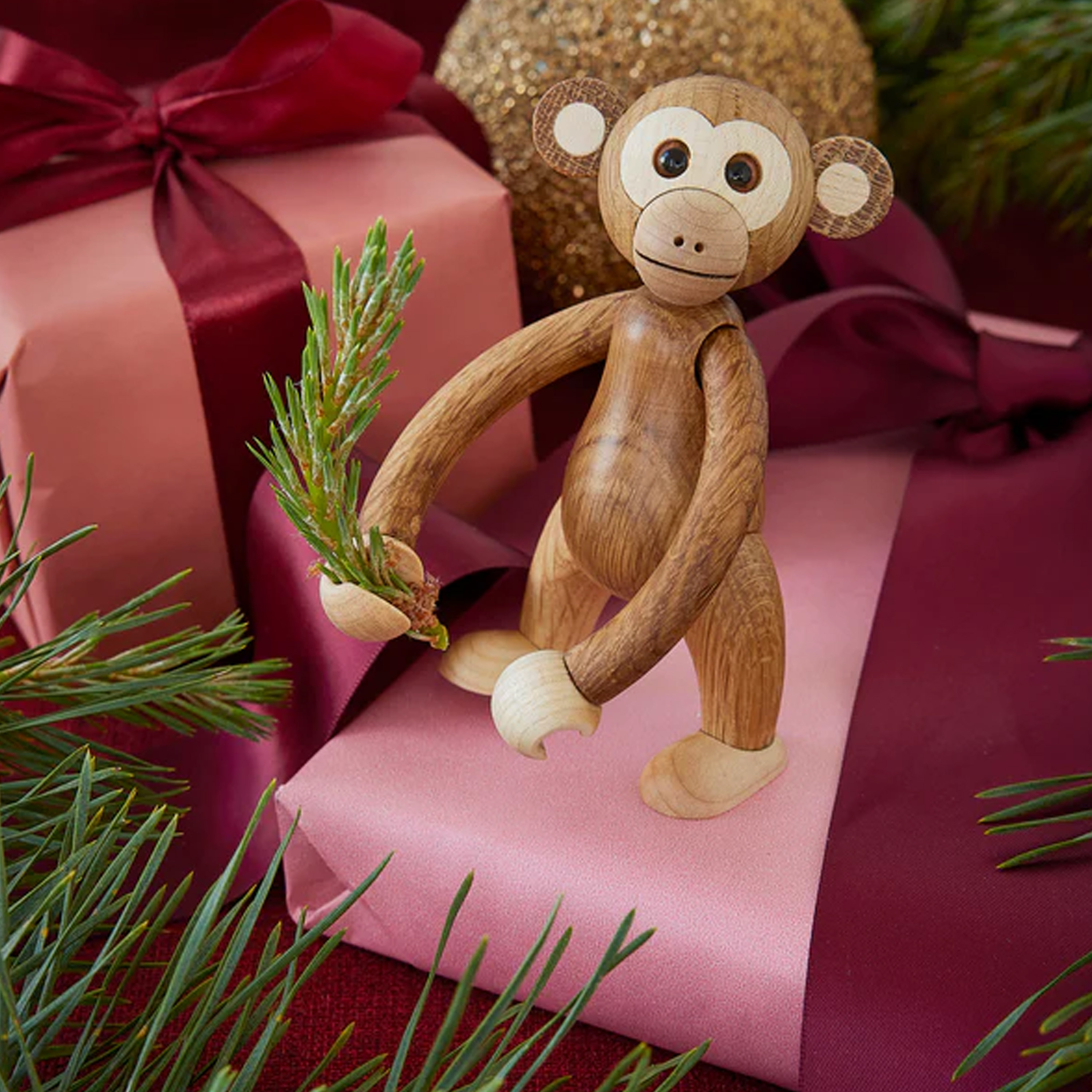 Spring Copenhagen Jolly Affendekoration Eiche 11cm