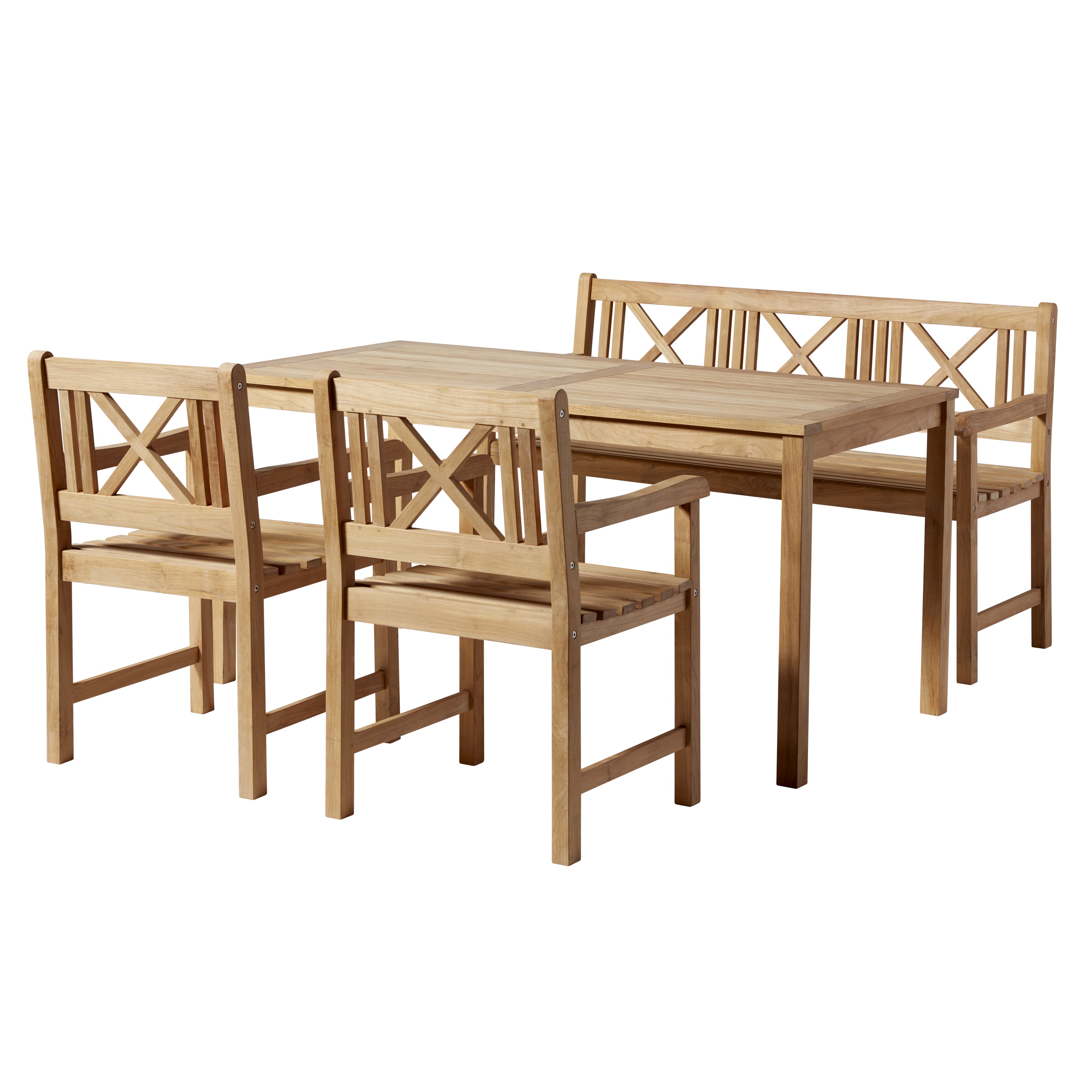 Cinas - Rosenborg Spisegruppe Teak - Holz  - Utemøbler Spisegruppe