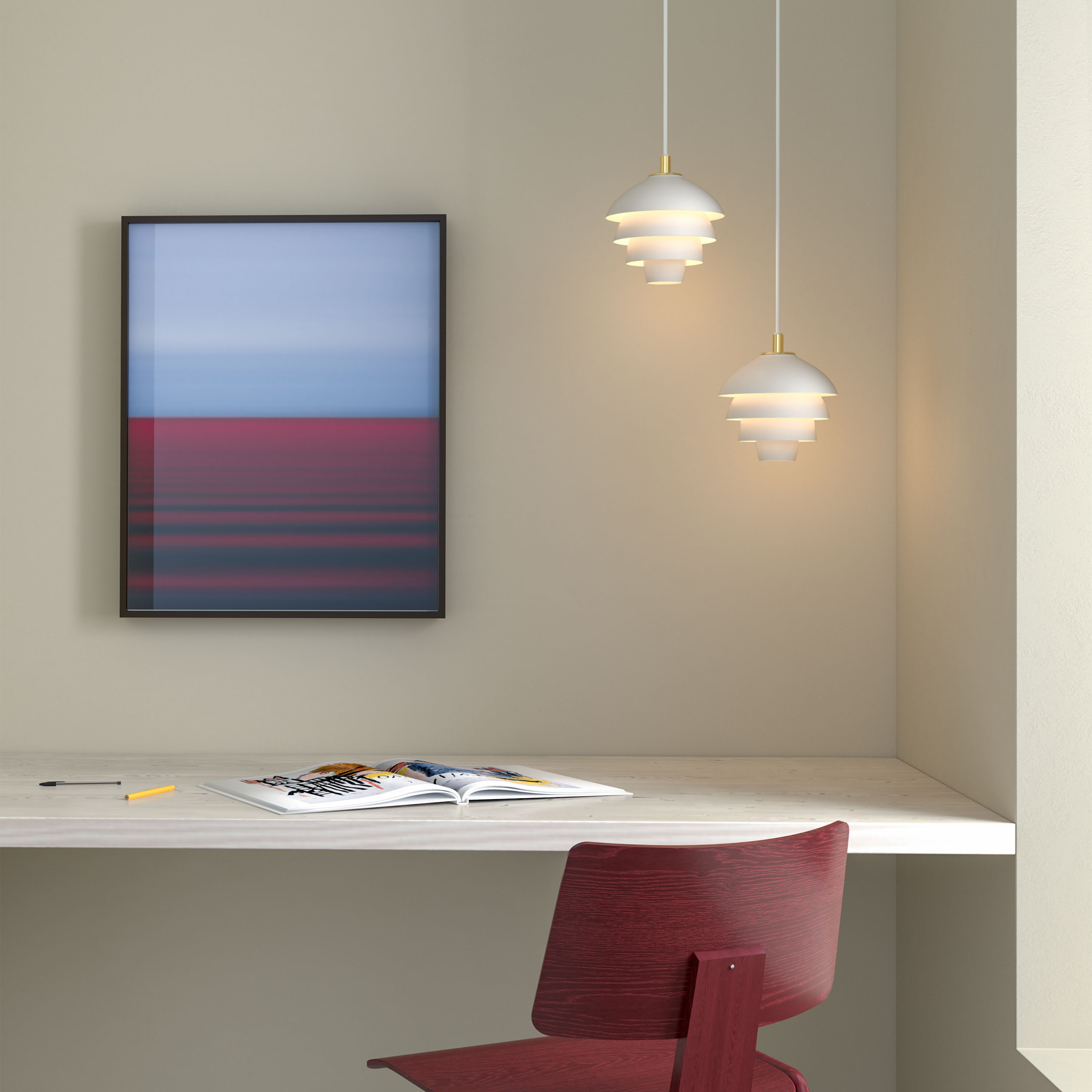 Belid Valencia Riippuvalaisin Mattavalkoinen/Messinki Ø18