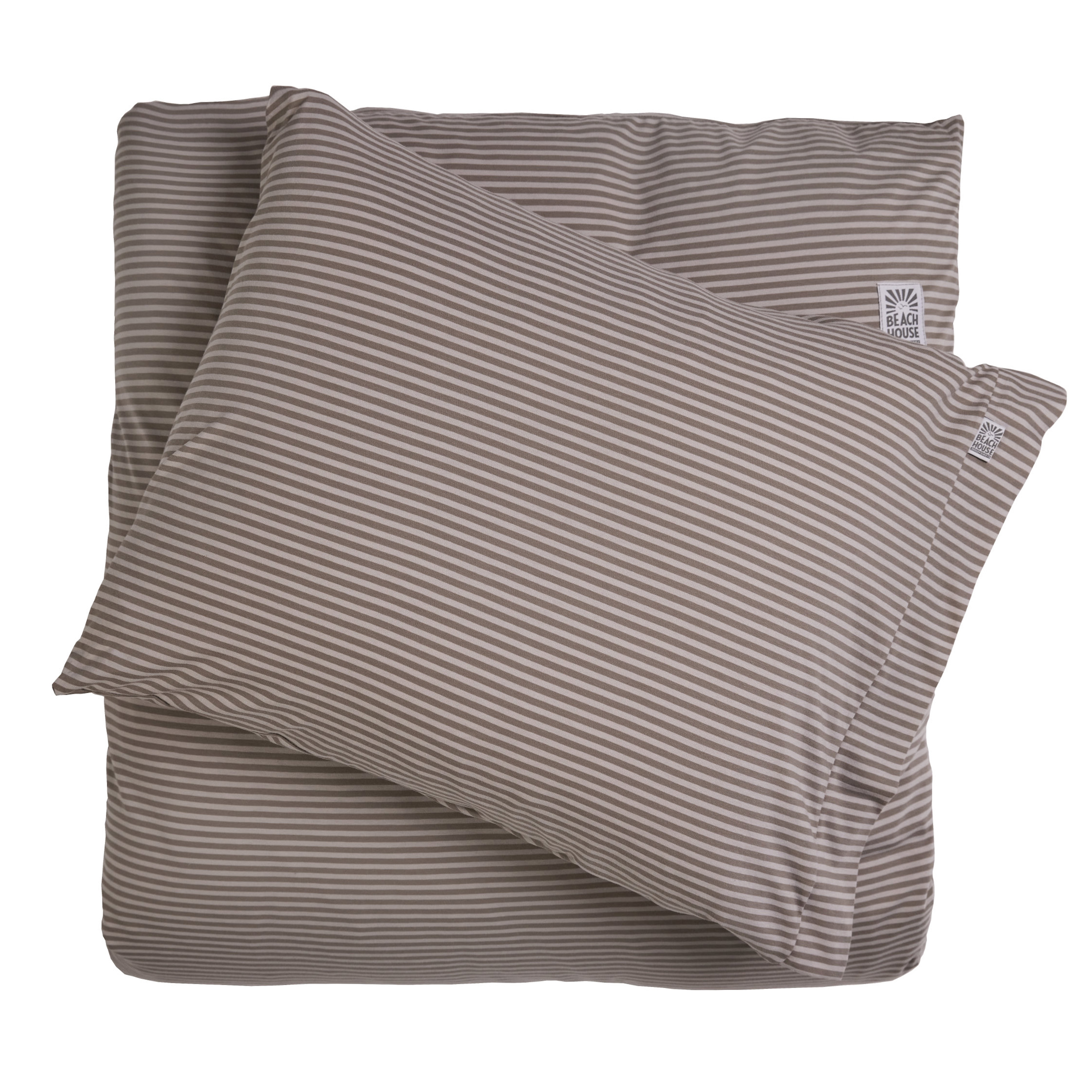 Stripy Putetrekk Coffee/Greige 50x60