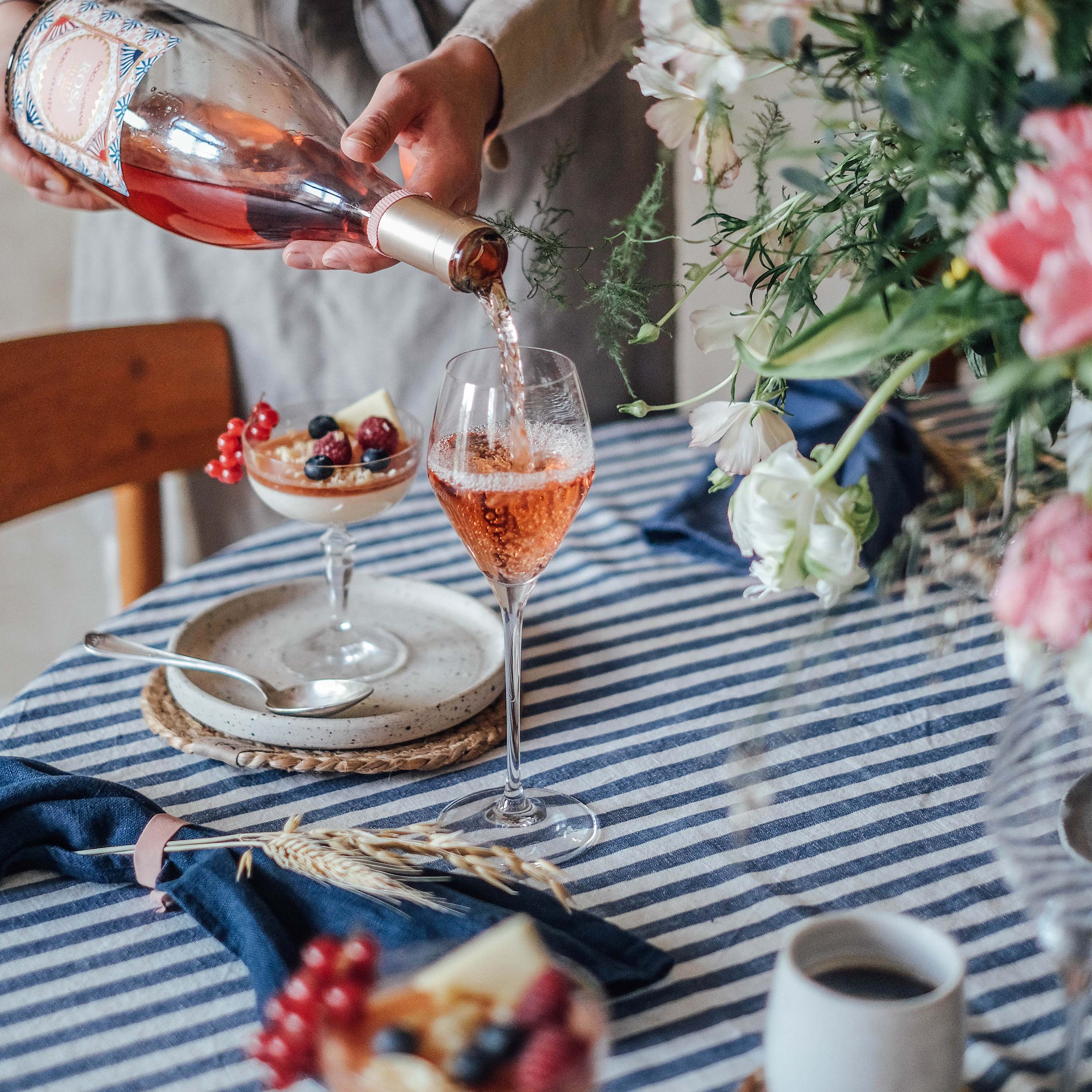 Lovely Linen Misty Duk Linne Edge Denim Blue 145x380