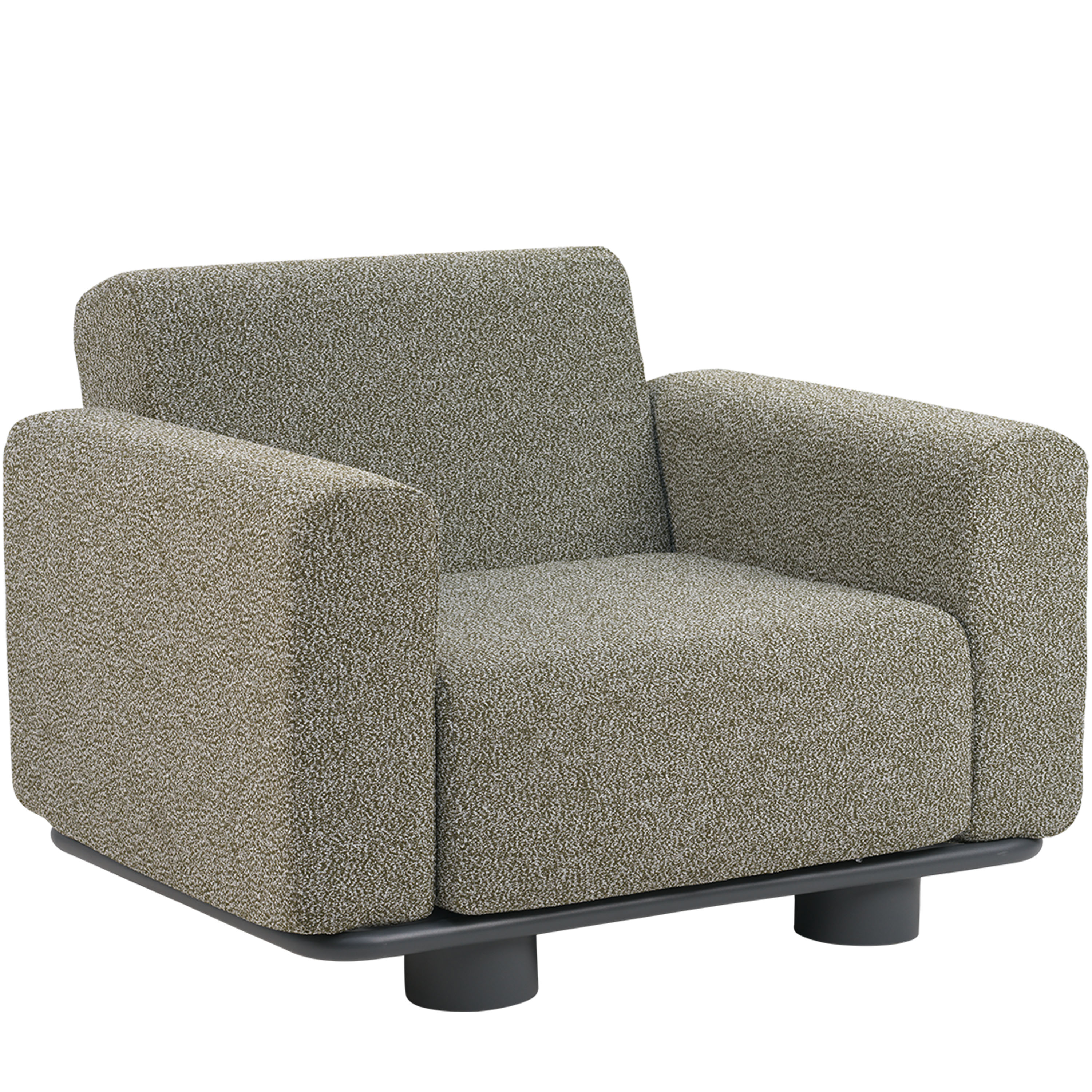 Bolster Loungefotölj Anthracite/Teddy Verde
