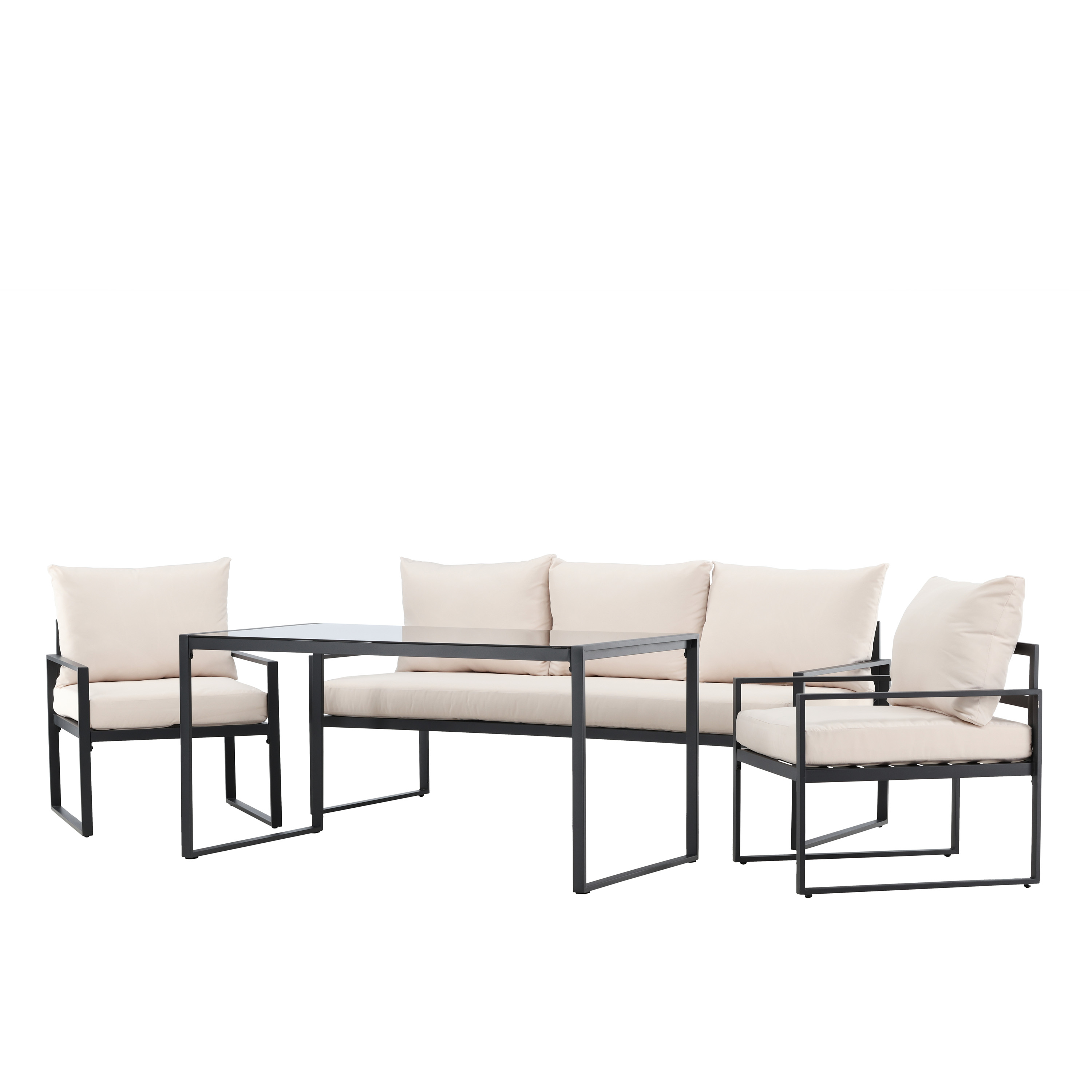 Venture Home Catania Loungeset Black/Beige