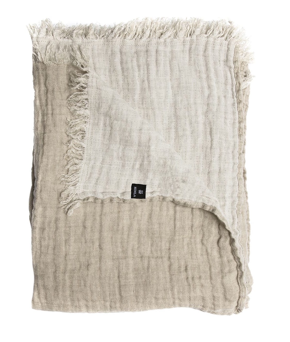 Himla - Hannelin Pläd Linne Natural/White 130x170 - Beige