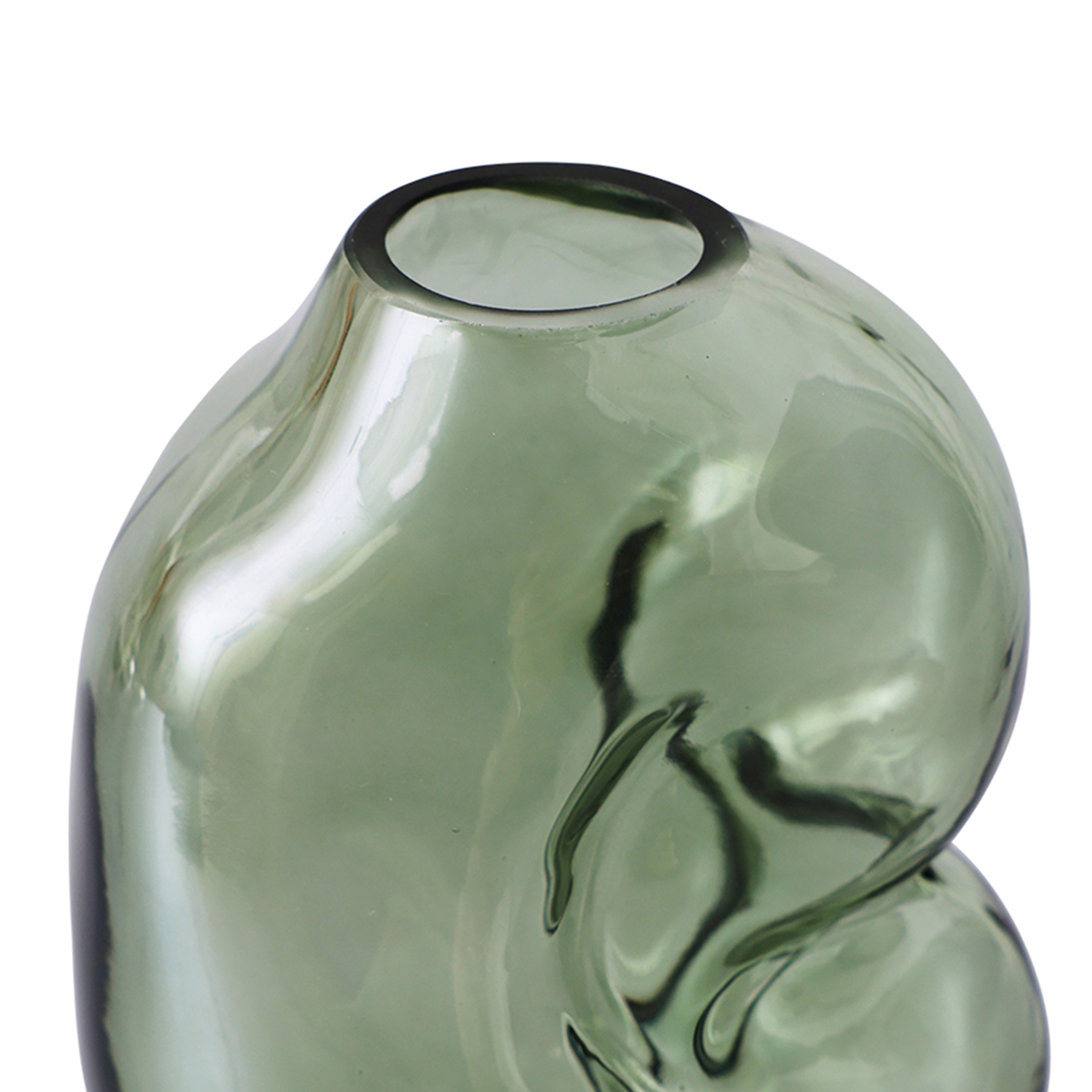 HKliving Gleam Maljakko Lasi Olive 18 cm