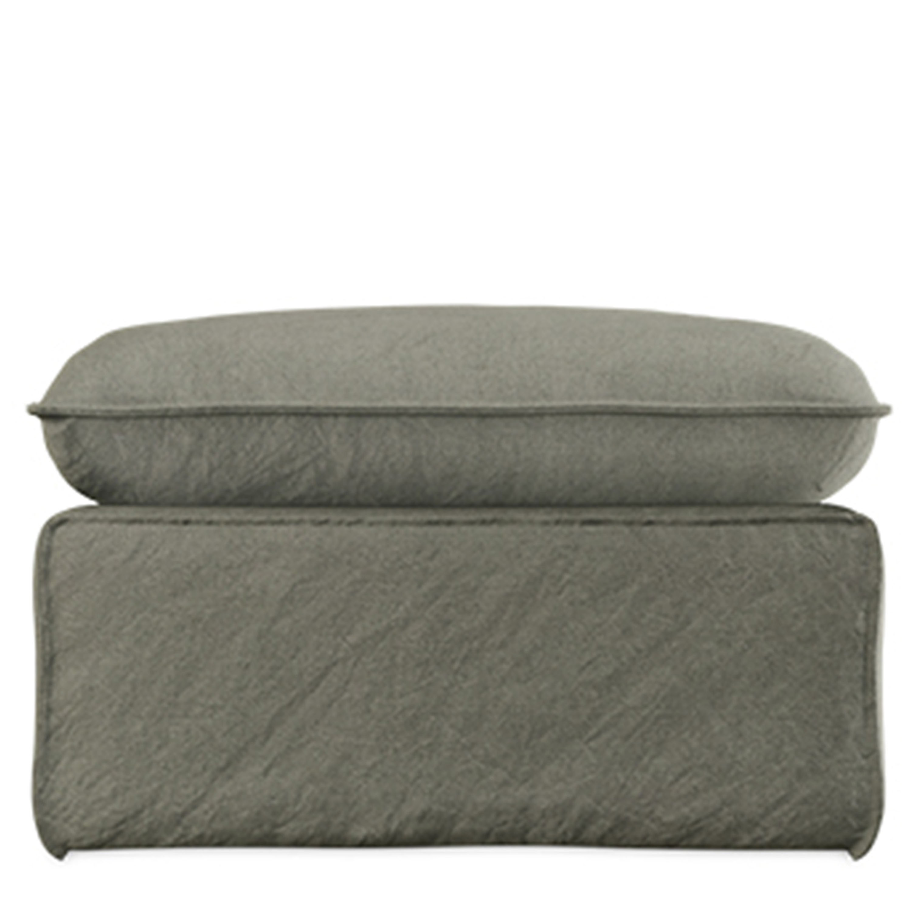 Nomad Puff Hocker Linen/Army Green