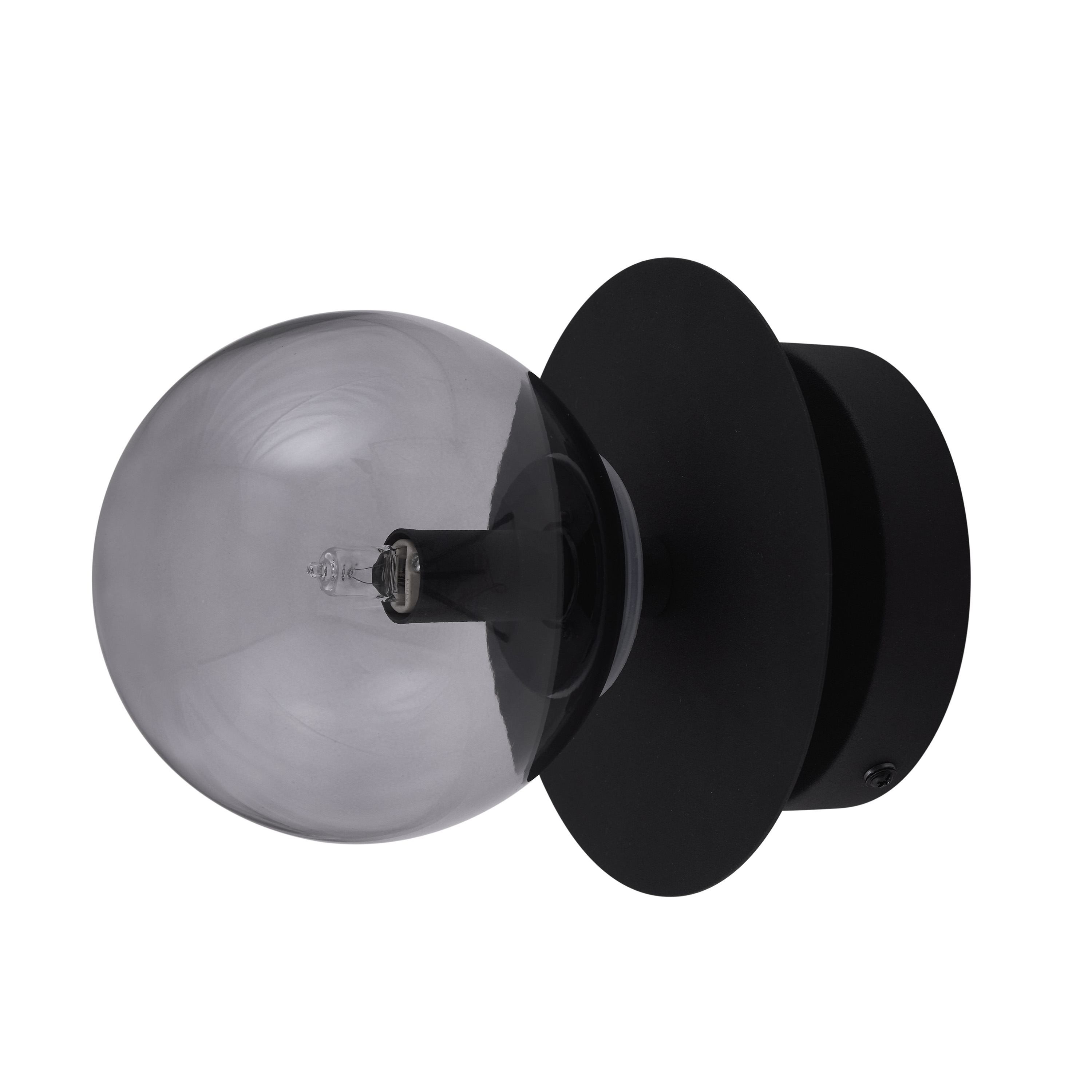 Art Deco Vägglampa/Plafond Black/Smoke Ø16