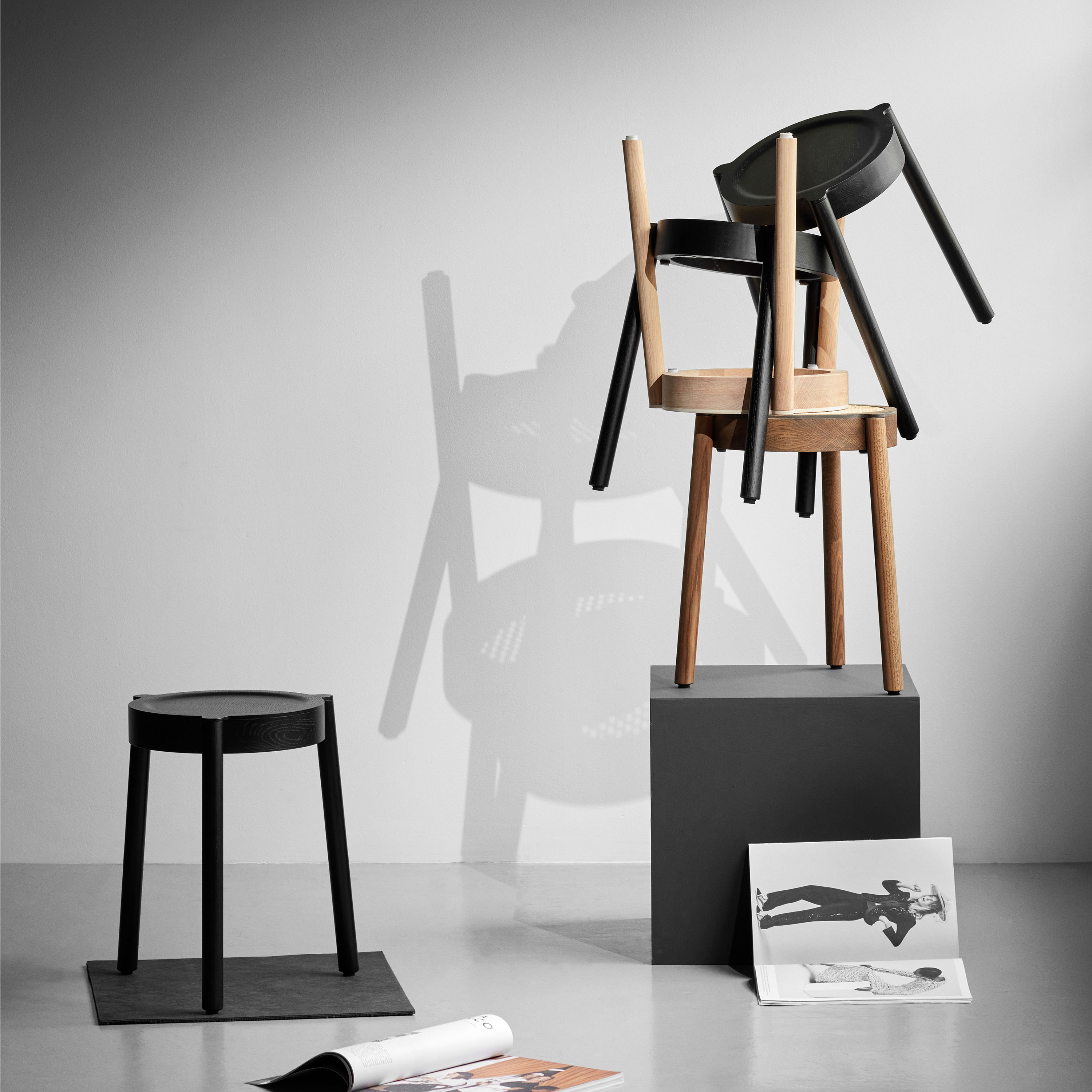 Northern Pal Jakkara Black Painted Oak/Light Mesh