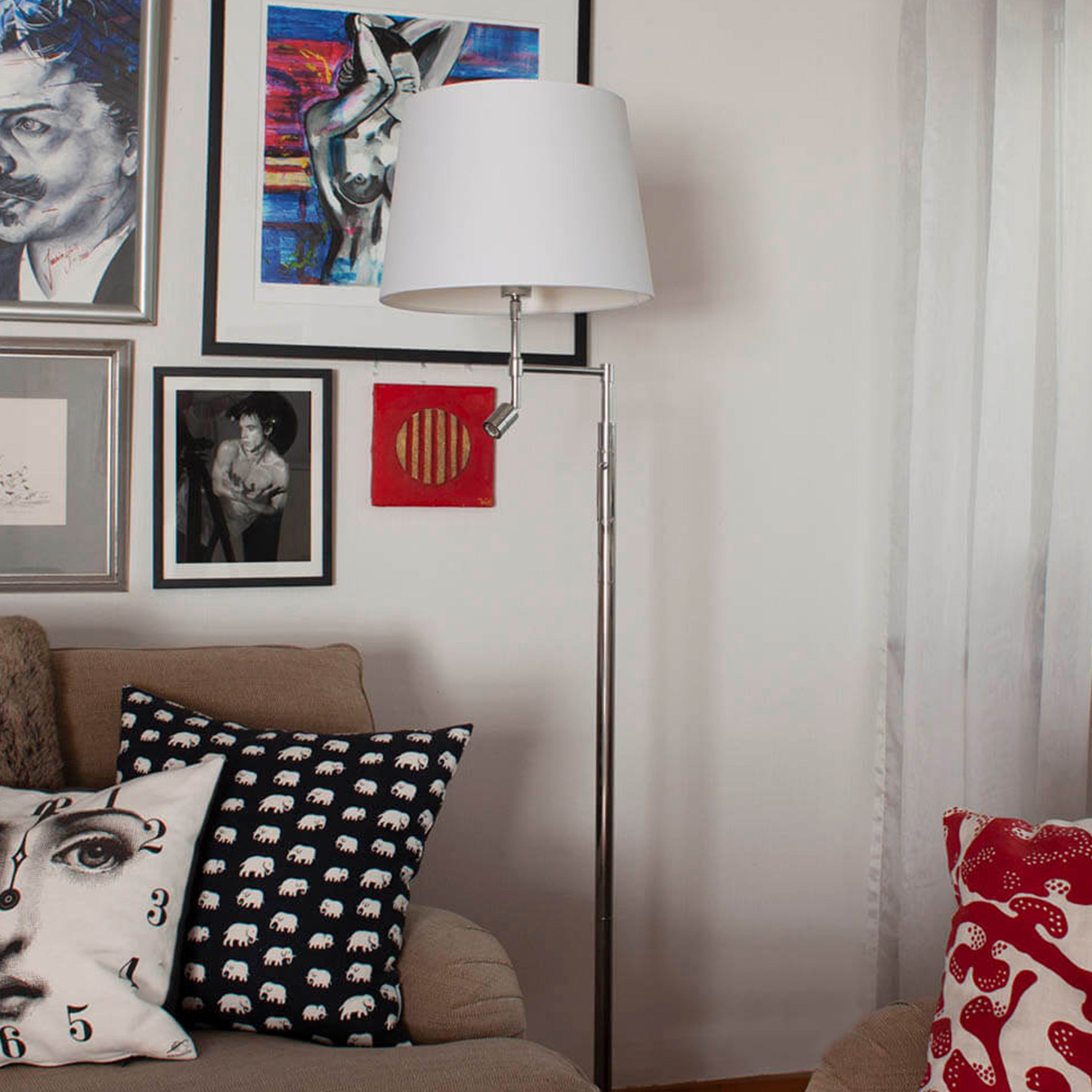 By Rydéns Orlando Golvlampa Krom/Vit 157cm