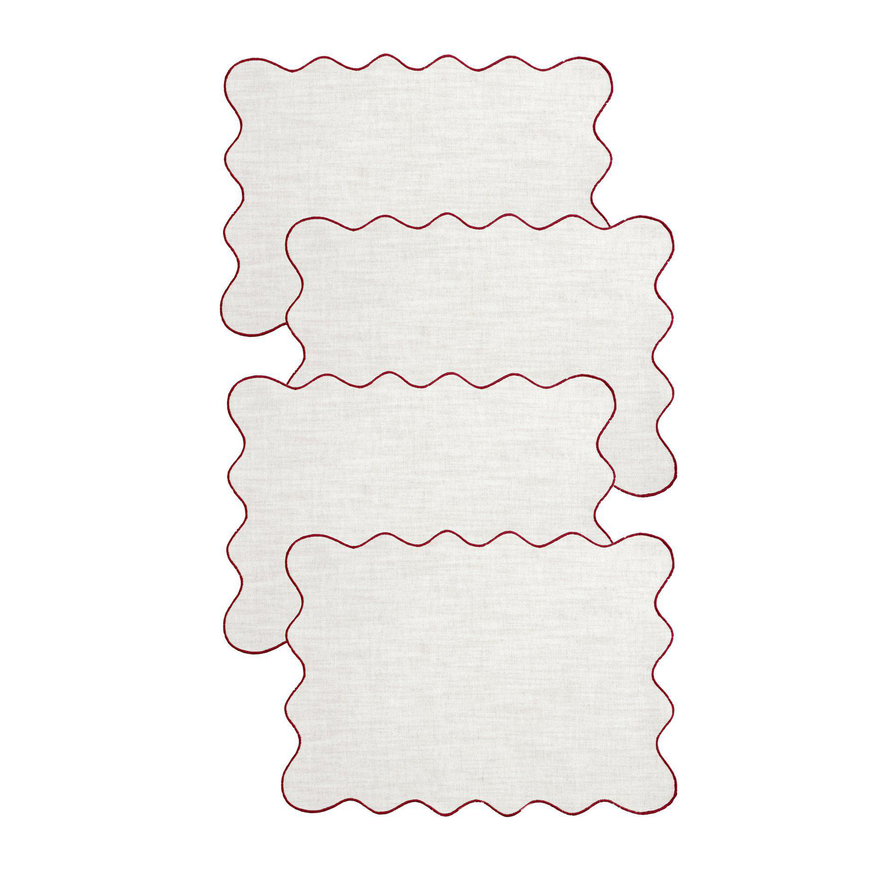 Sabina Bordbrikke Vinrød 35x45 4-pk