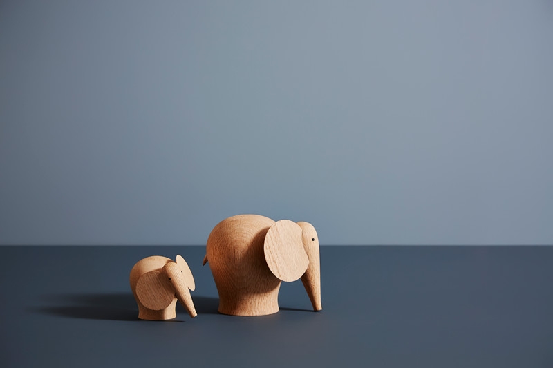 Woud Nunu Elephant -koriste 16cm