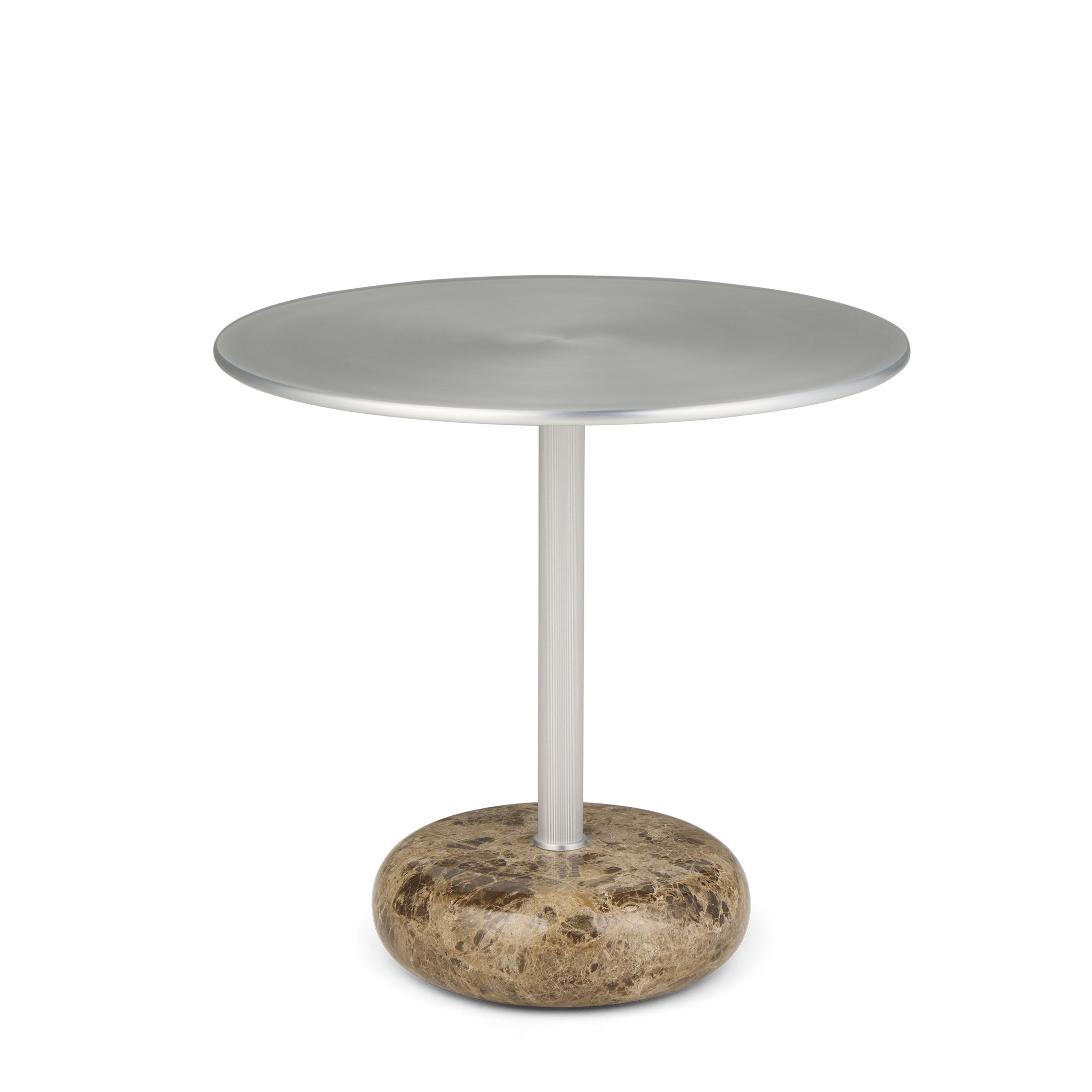 Northern - Ton side Sidobord Brown Marble/Aluminium Small