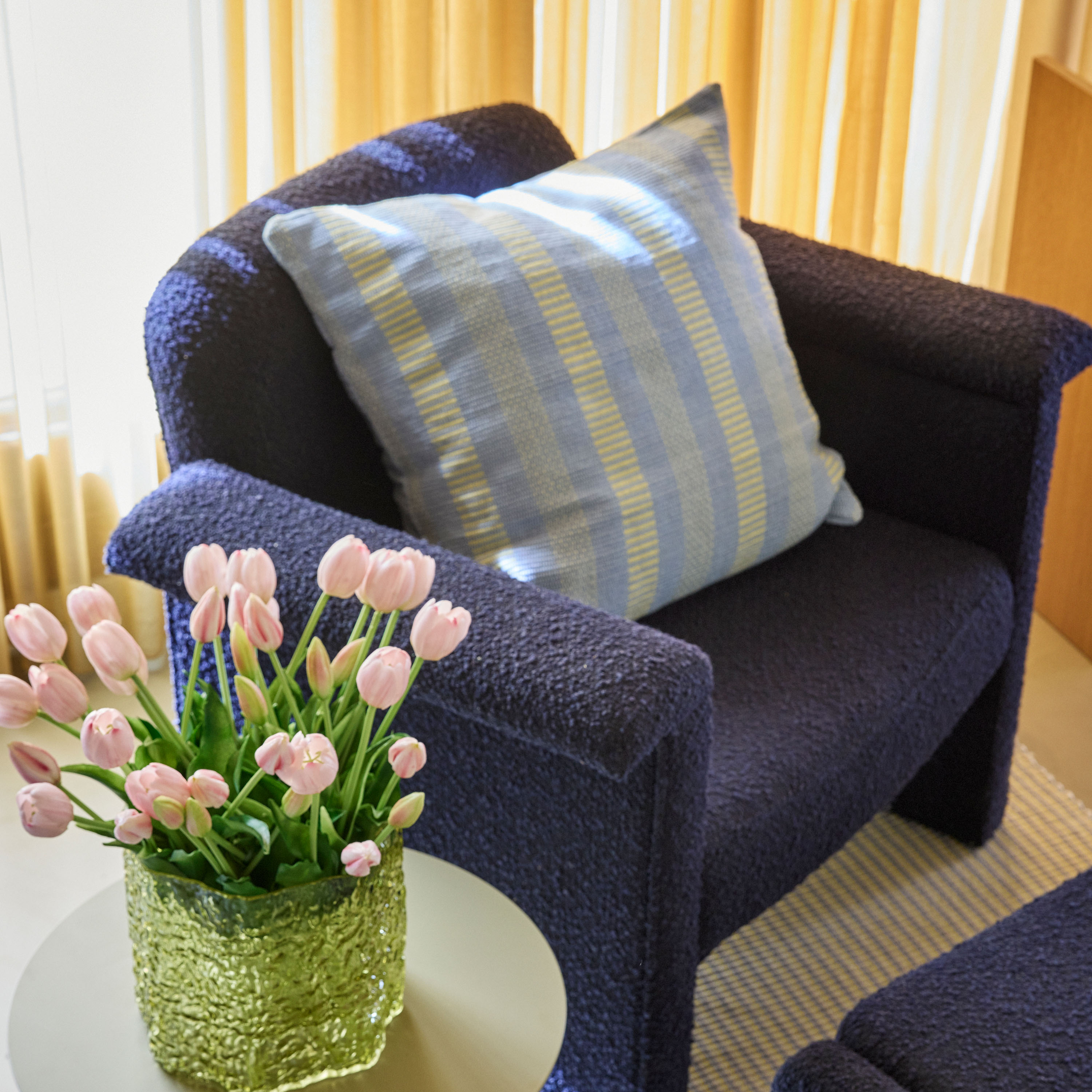 Hübsch Softy Lenestol Dark Blue 2-pack