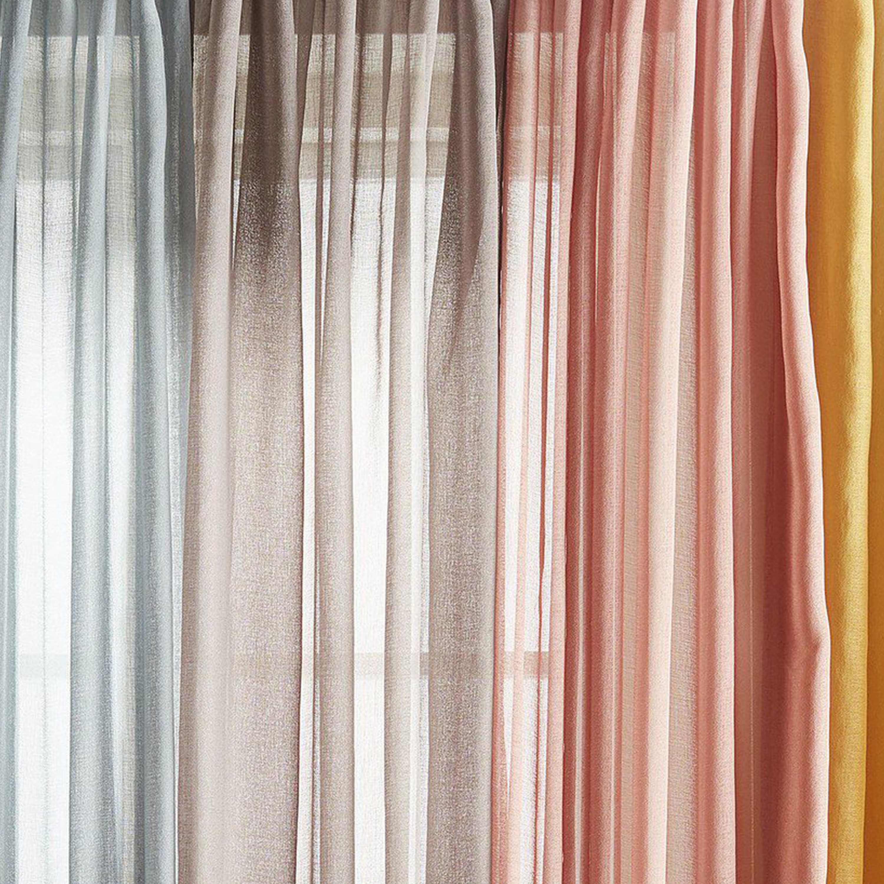 Svanefors Rimy Gardinlängd Rosa 300cm 2-pack