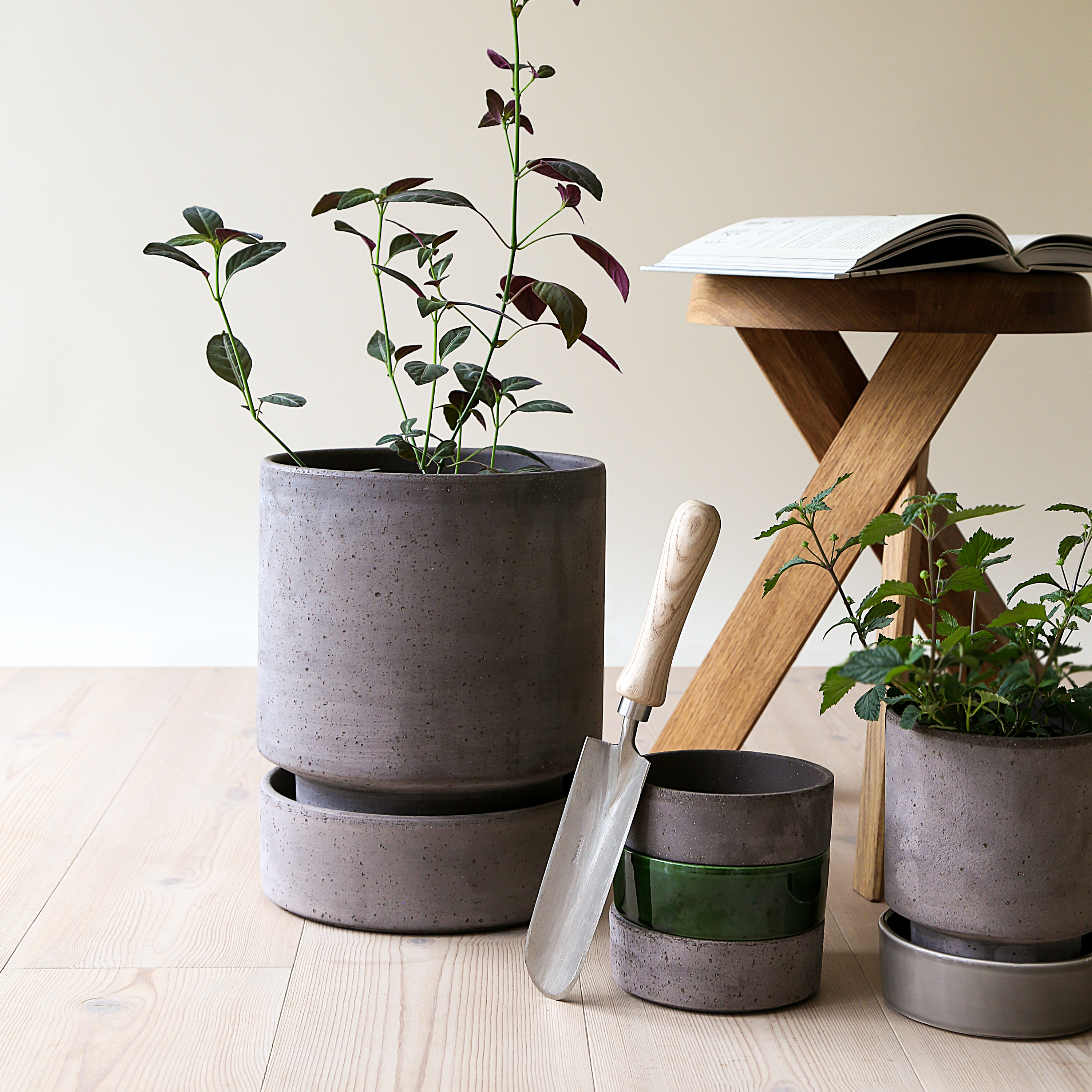 Bergs Potter Hoff Untersetzer Raw Grey Terrakotta Ø30