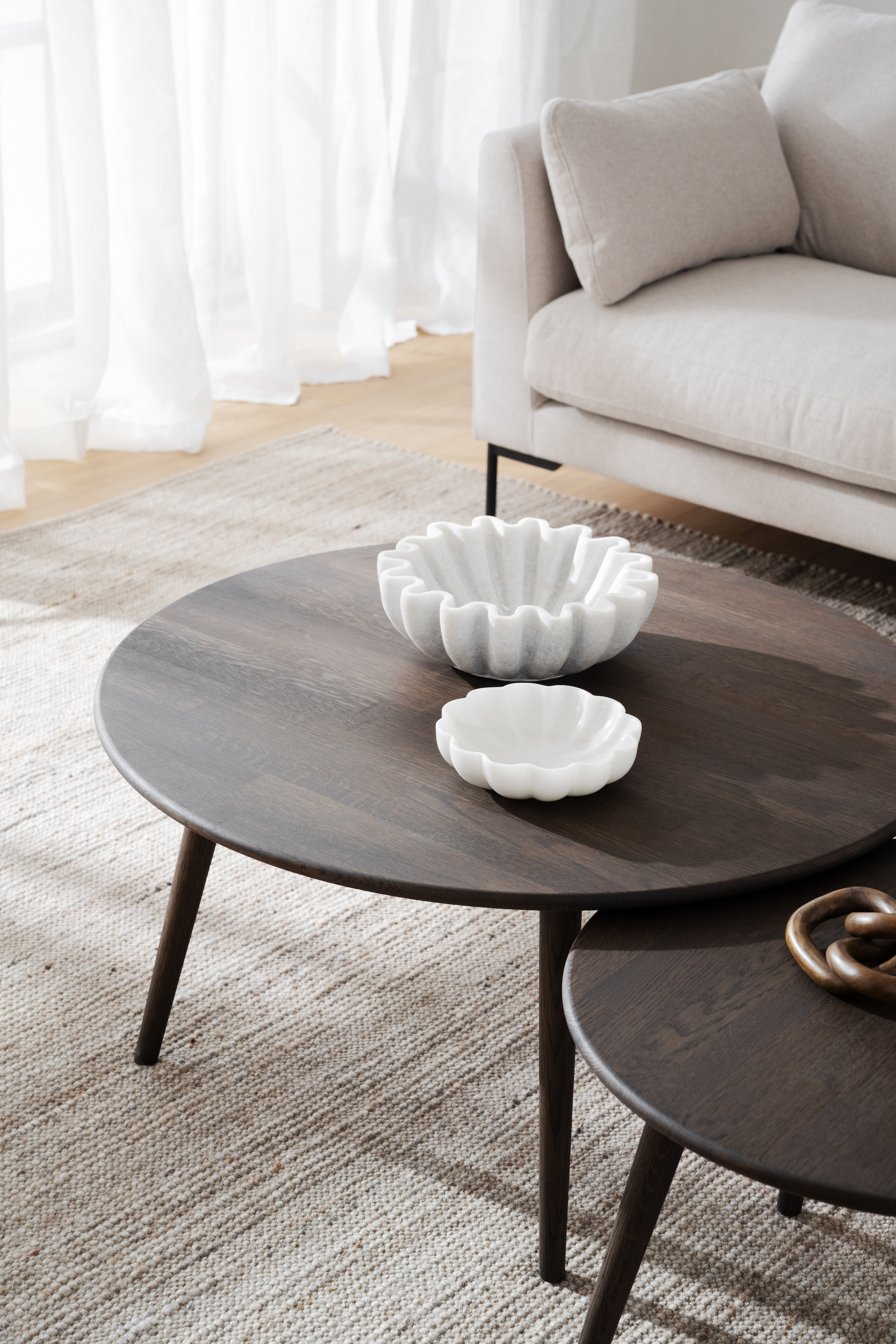 Rowico Home Tompkins Couchtisch Braun Ø90