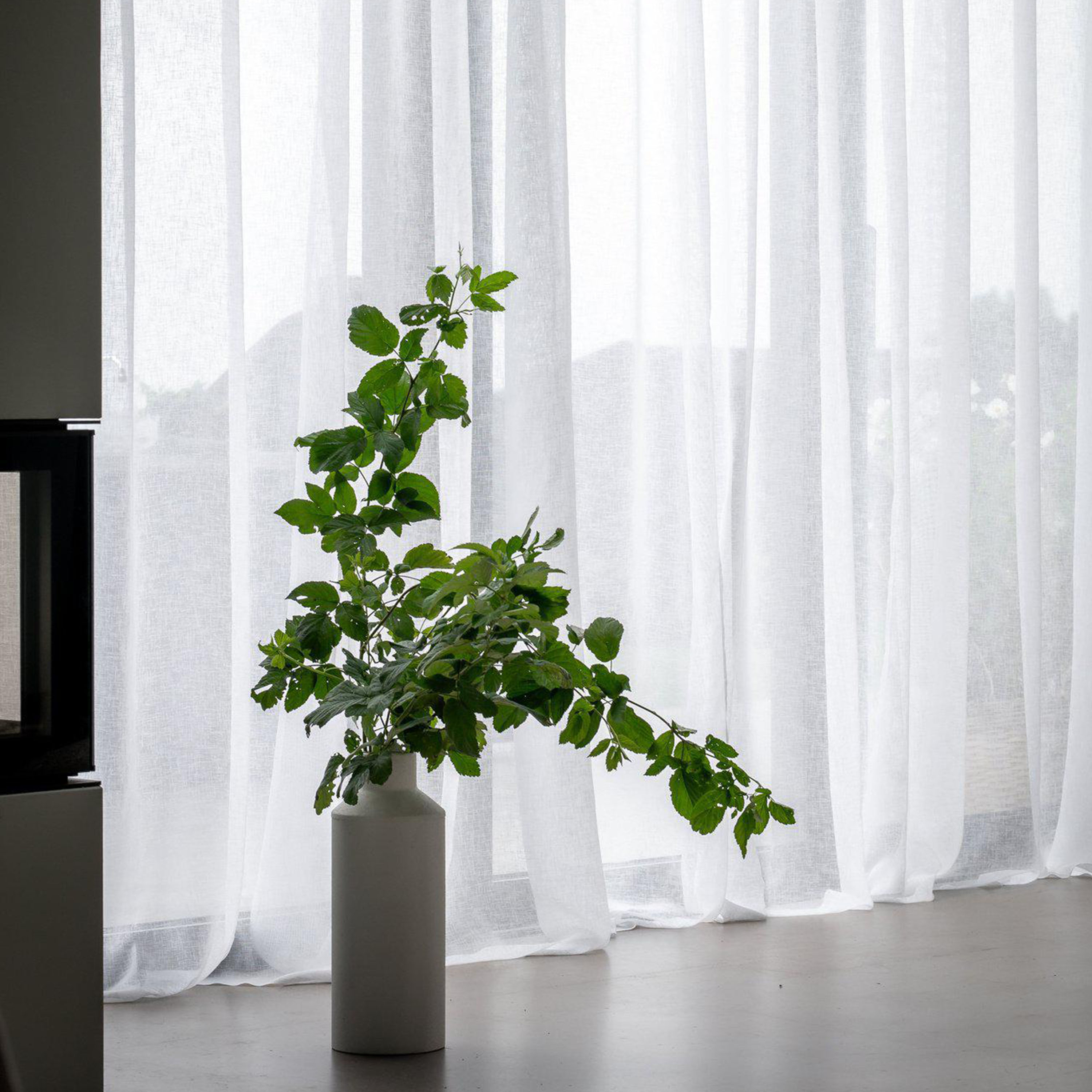 Svanefors Diana Gardin Hvit 140x280 2-pk