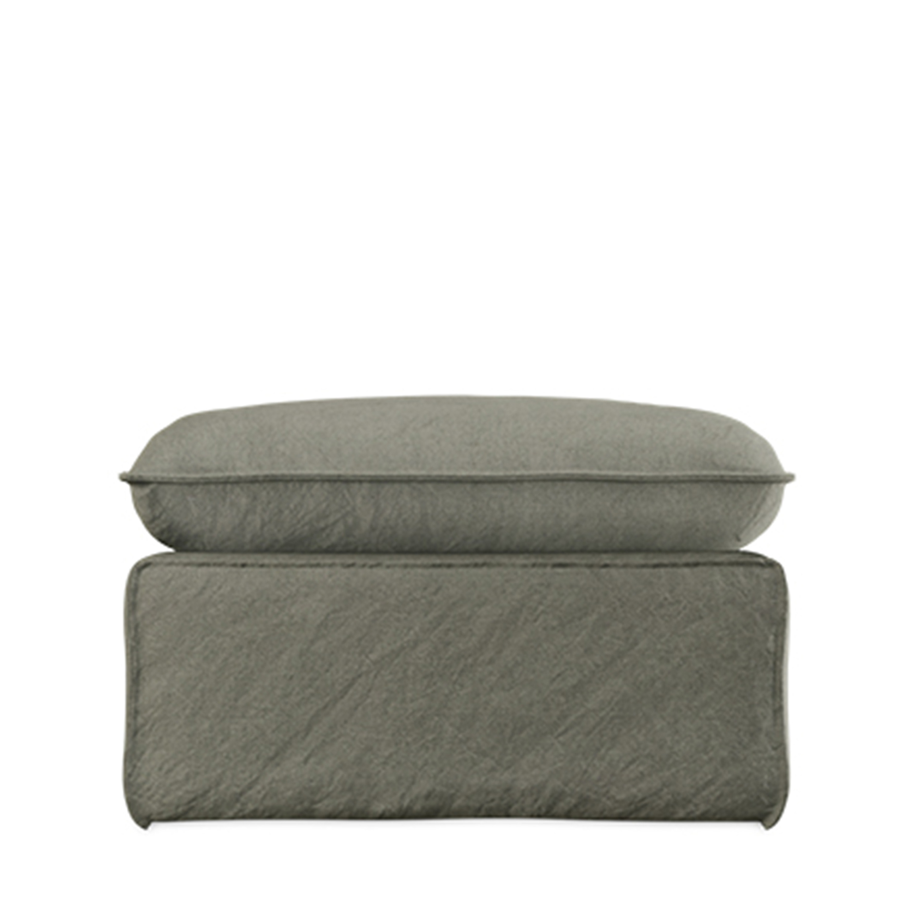 Nomad Puff Hocker Linen/Army Green