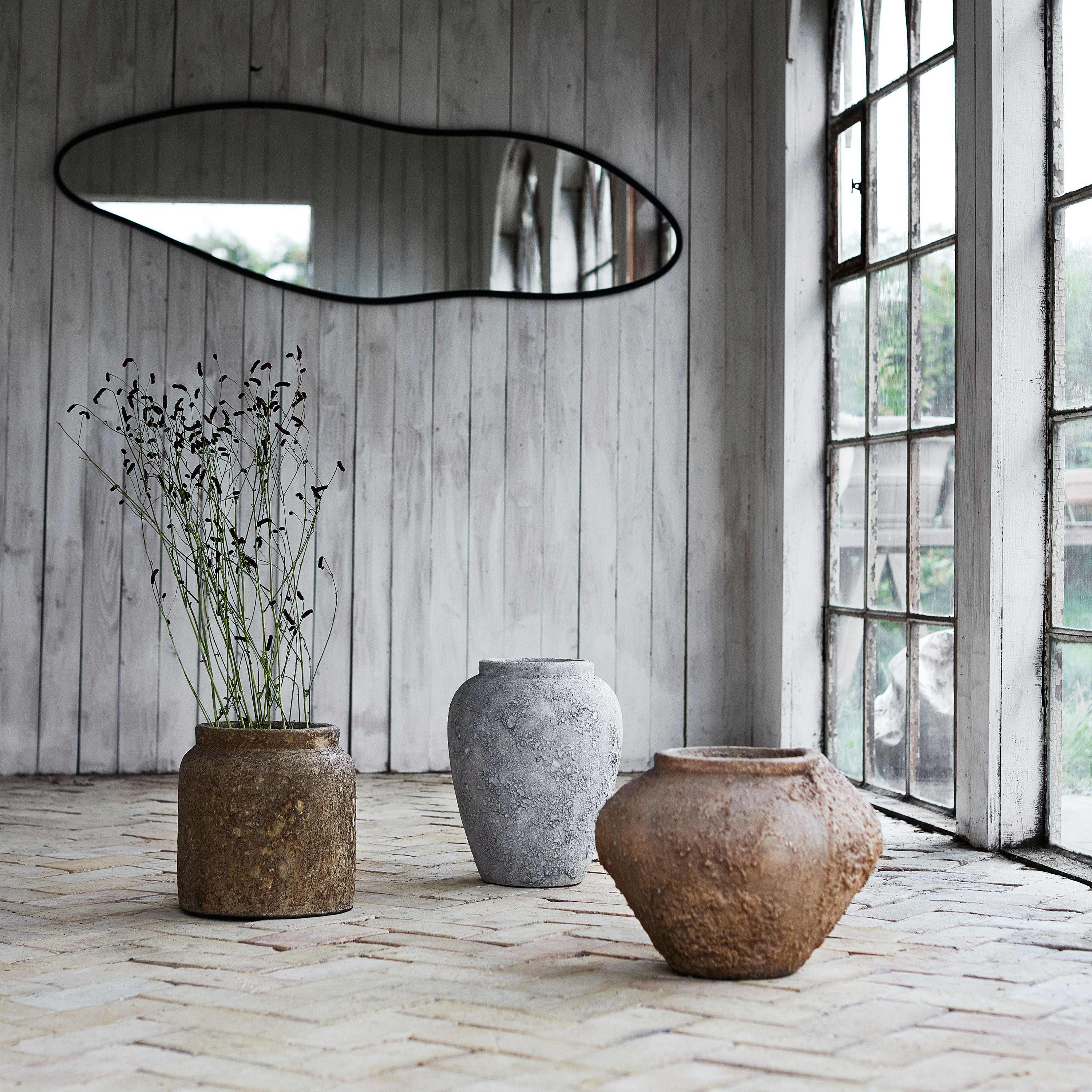 Muubs Luna Blumentopf Beige Terrakotta Ø28