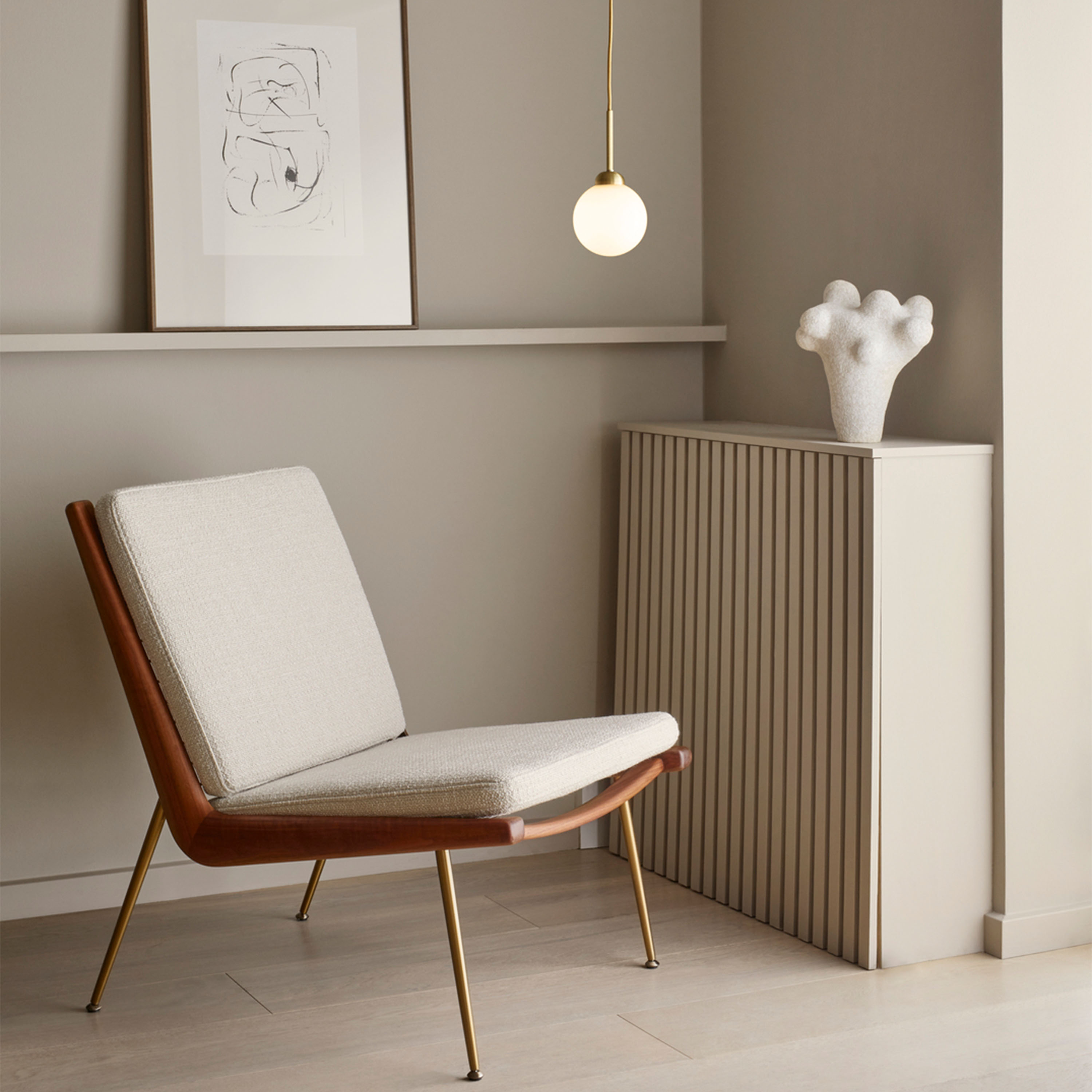 Nuura Apiales 1 Taklampa Brushed Brass/Opal