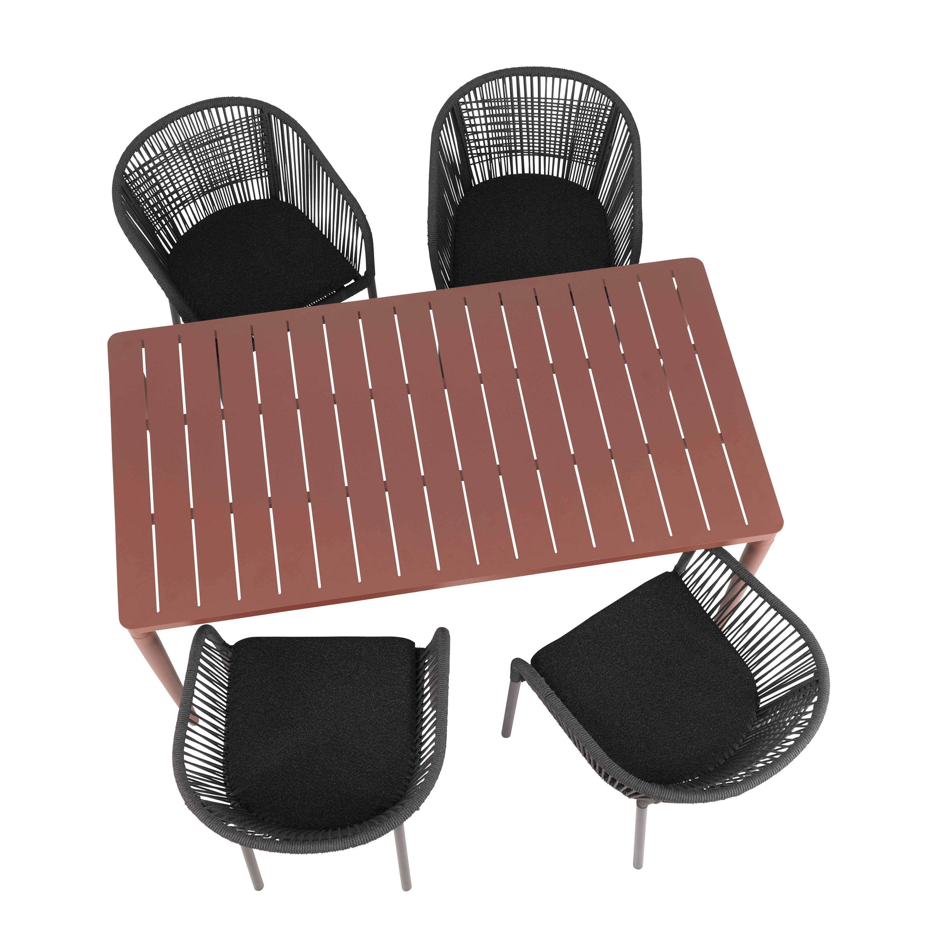 Brafab Delta Karmstol Anthracite/Slate Rope/Teddy Black