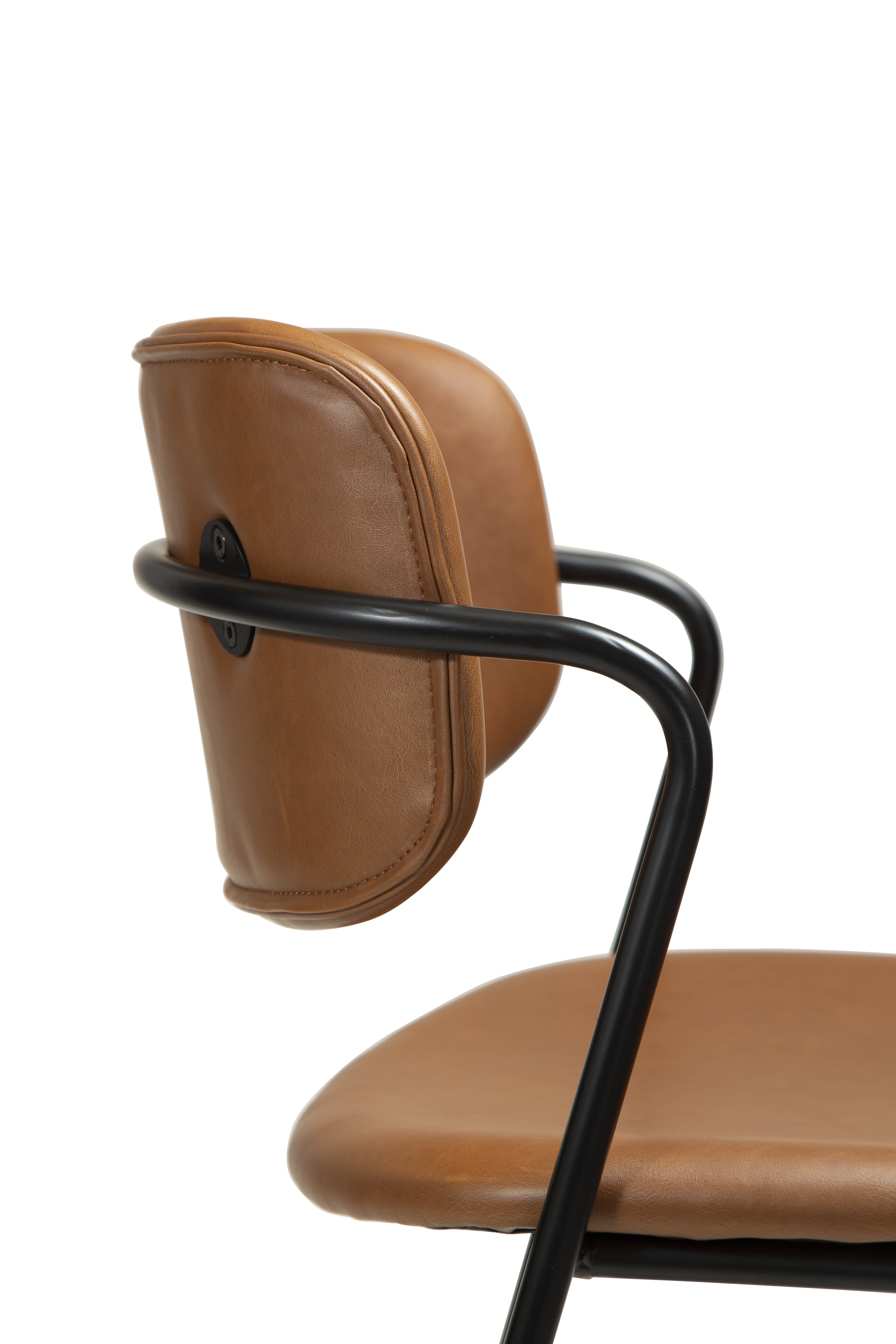 Dan Form Zed Barstol Konstläder Ljusbrun/Svart 67cm