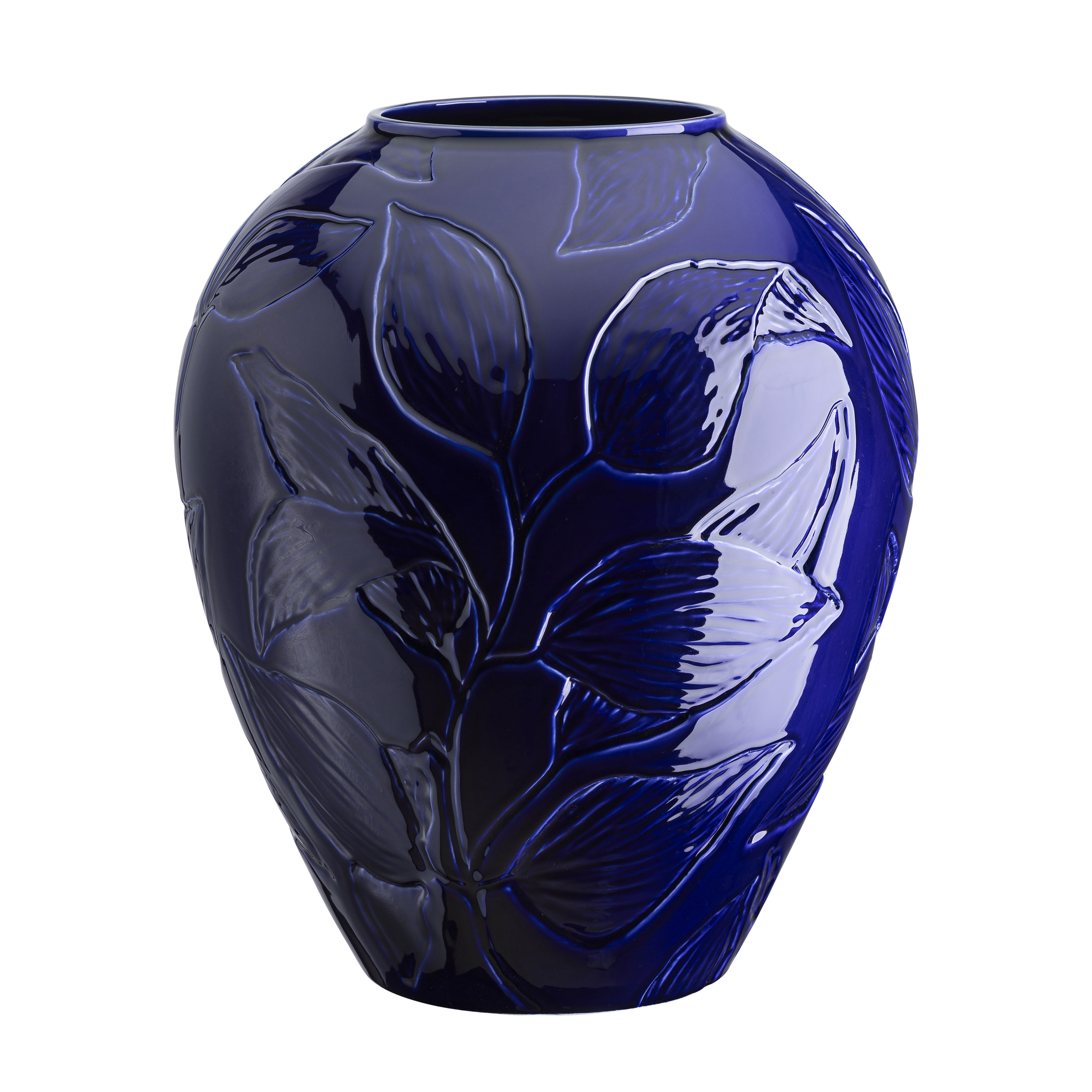 Florita Vas Glazed Agate Blue 45cm