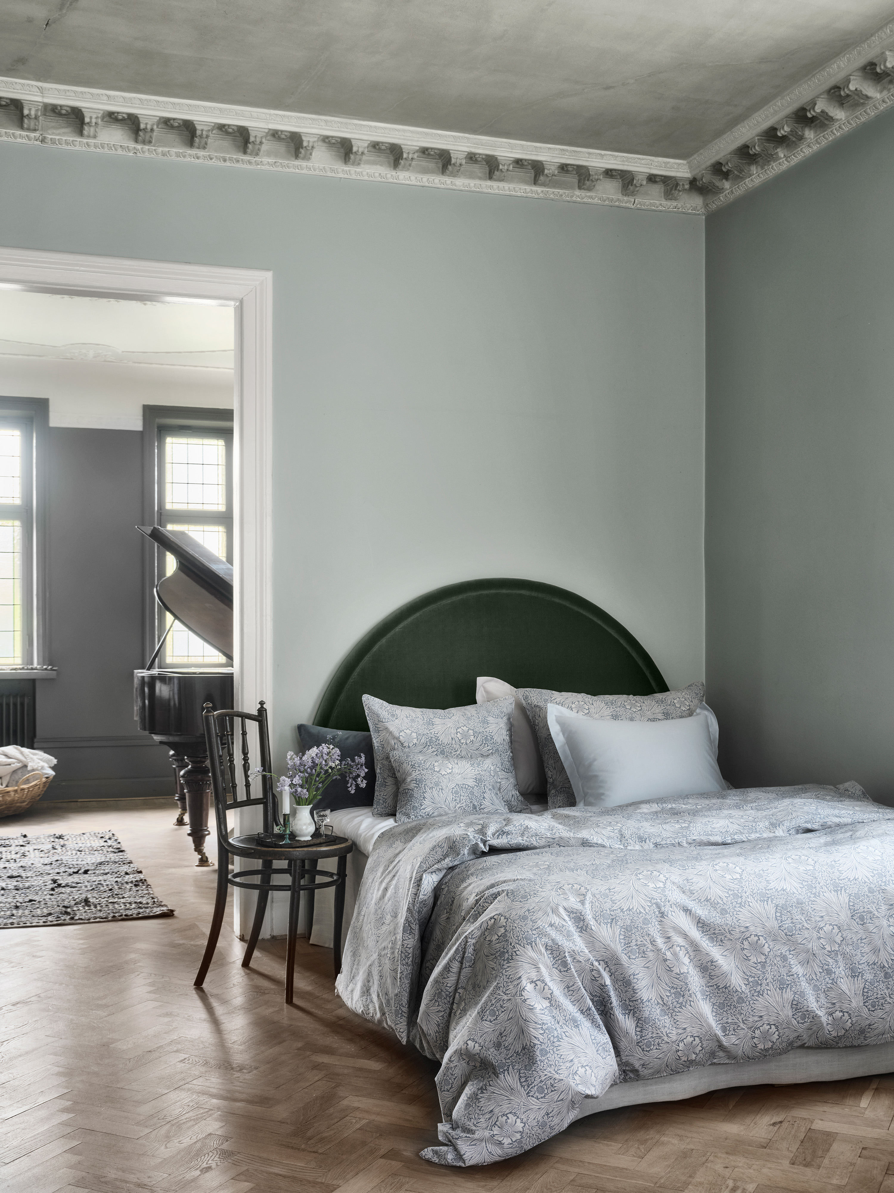 Mille Notti Marigold Påslakan Blue/Ivory Enkel