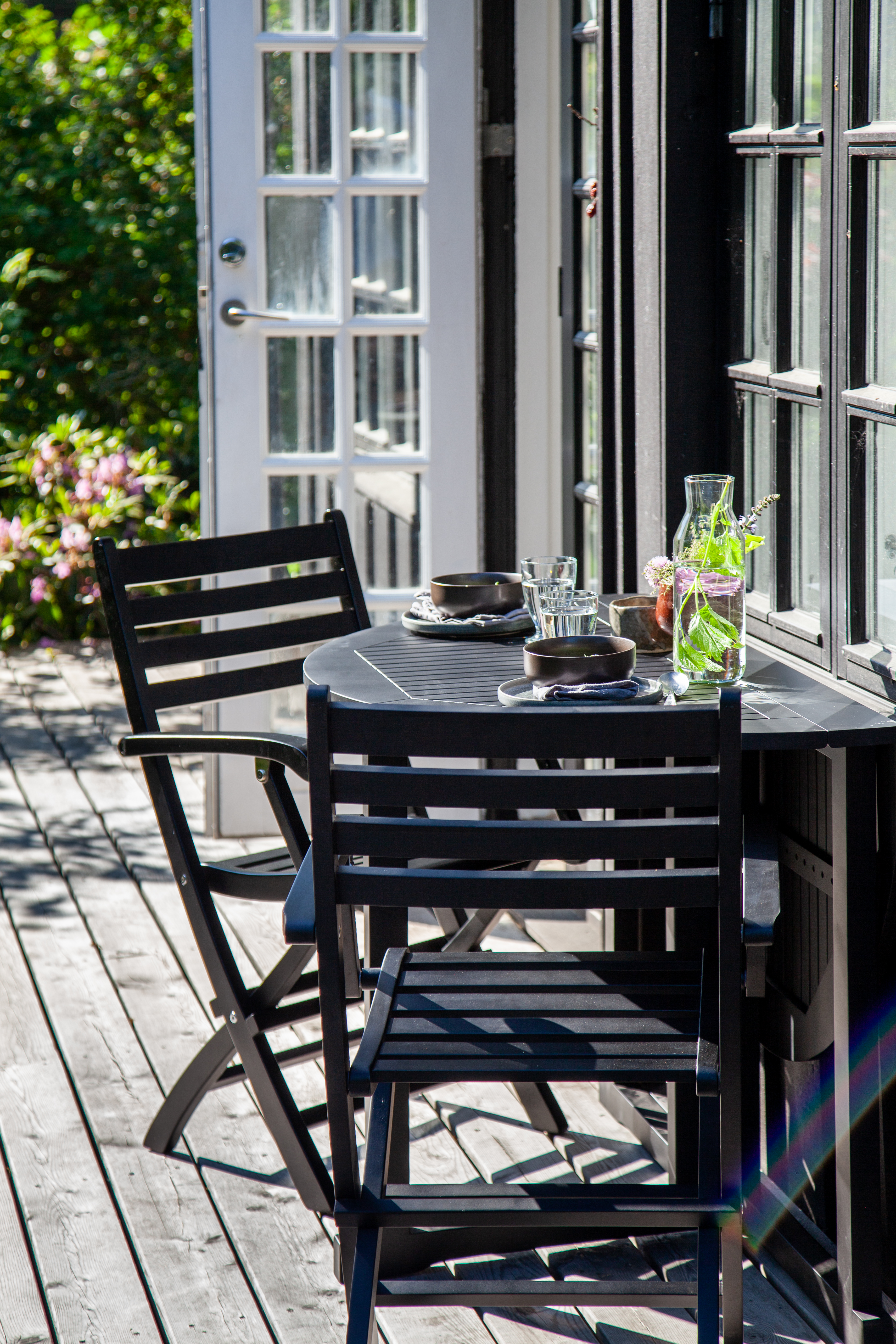 Cinas York Klappstuhl Schwarz Mahagoni