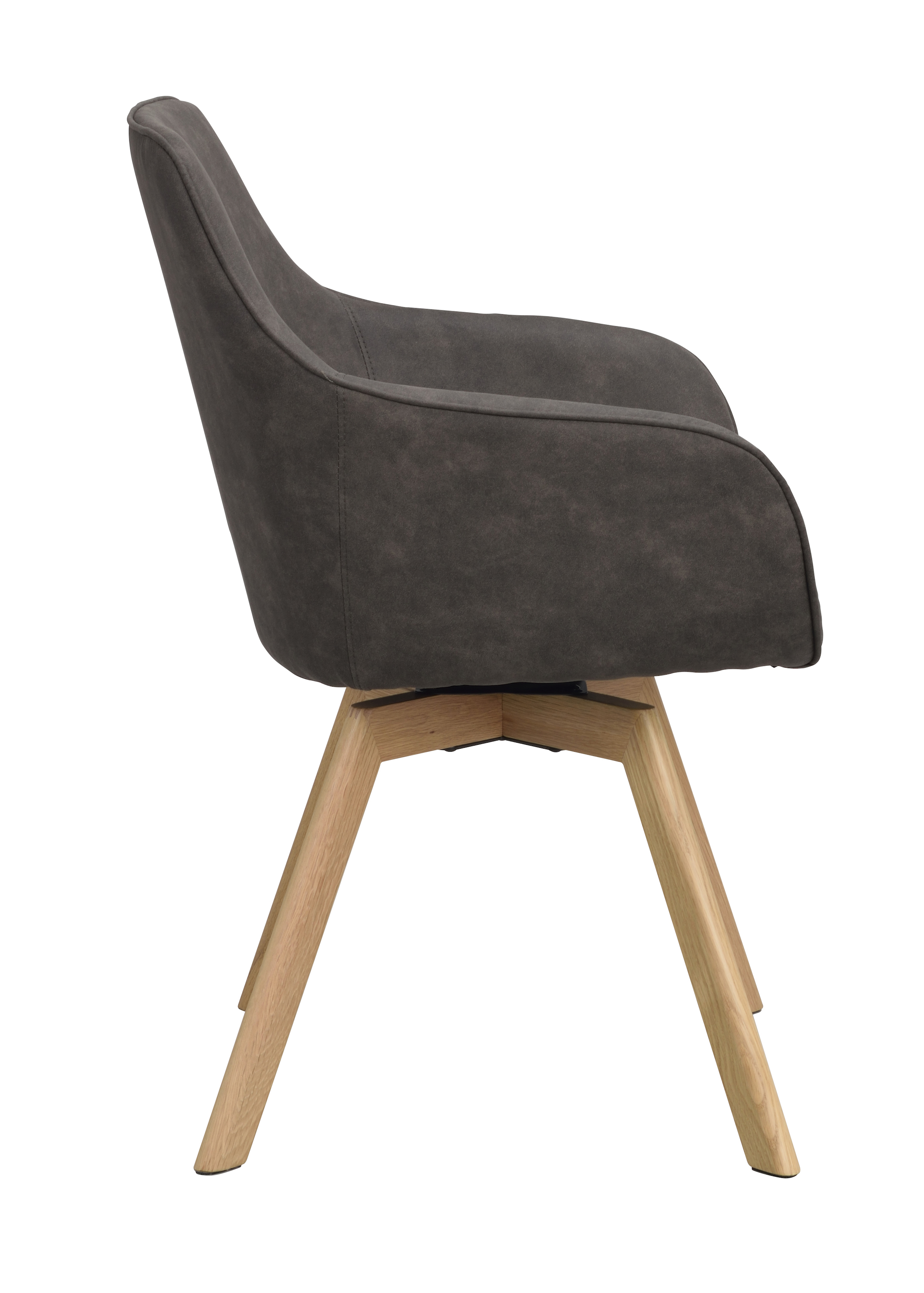 Rowico Home Alison Karmstol Mörkgrå Microfiber/Ek