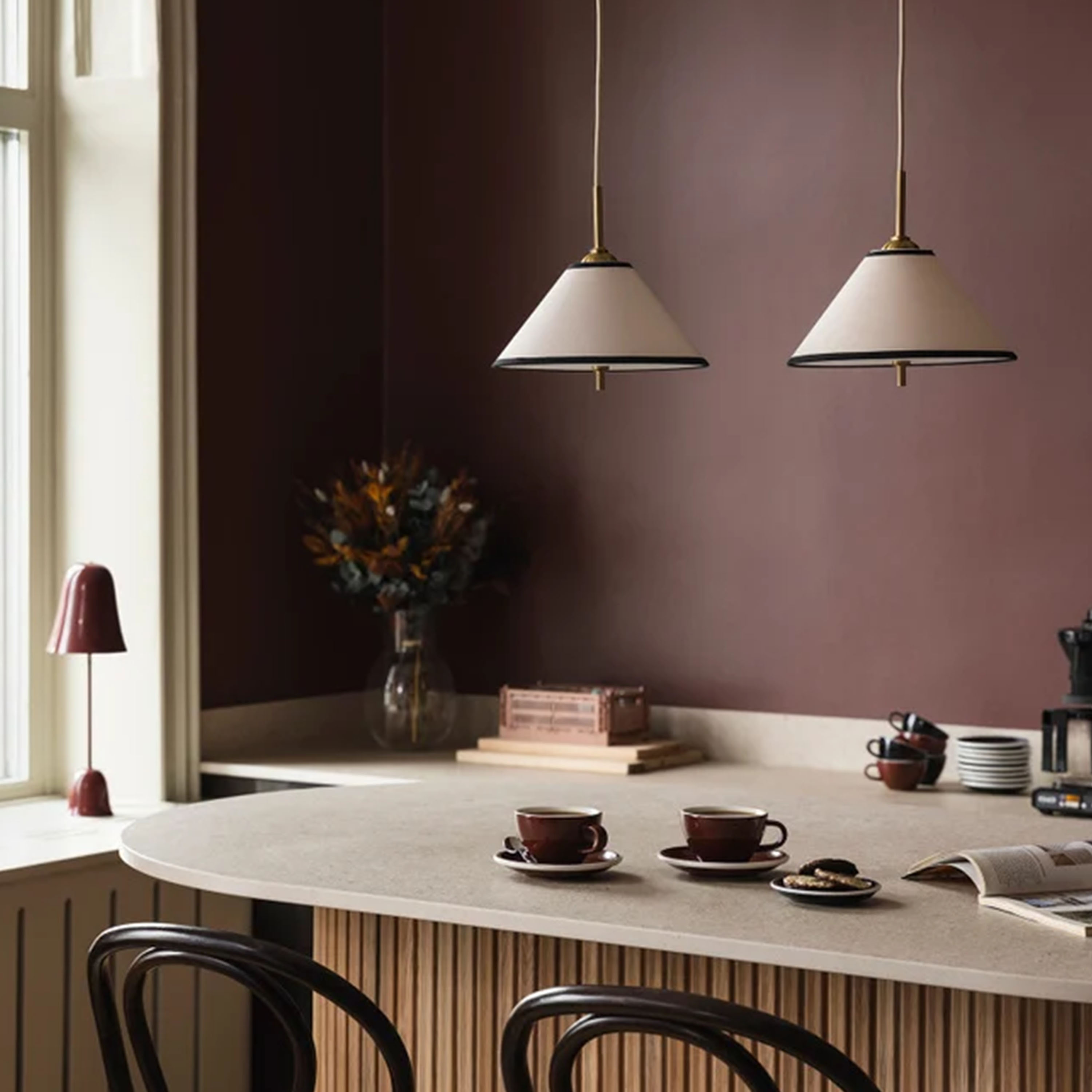 Globen Lighting Iris Taklampe Creme/Noir Ø25
