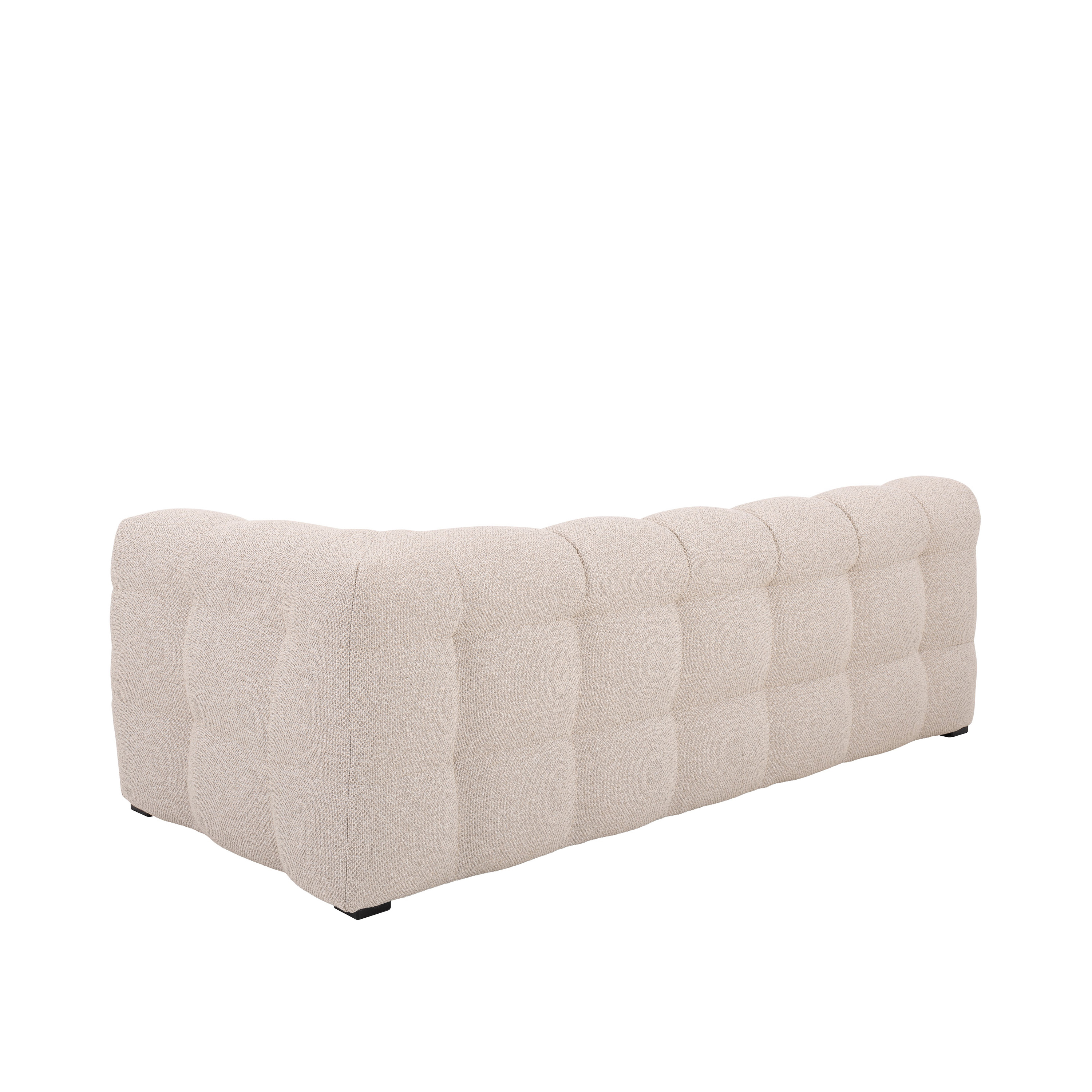 Sleepo Collection Billie 3-sits Soffmodul Höger Armstöd Beige Bouclé 202cm