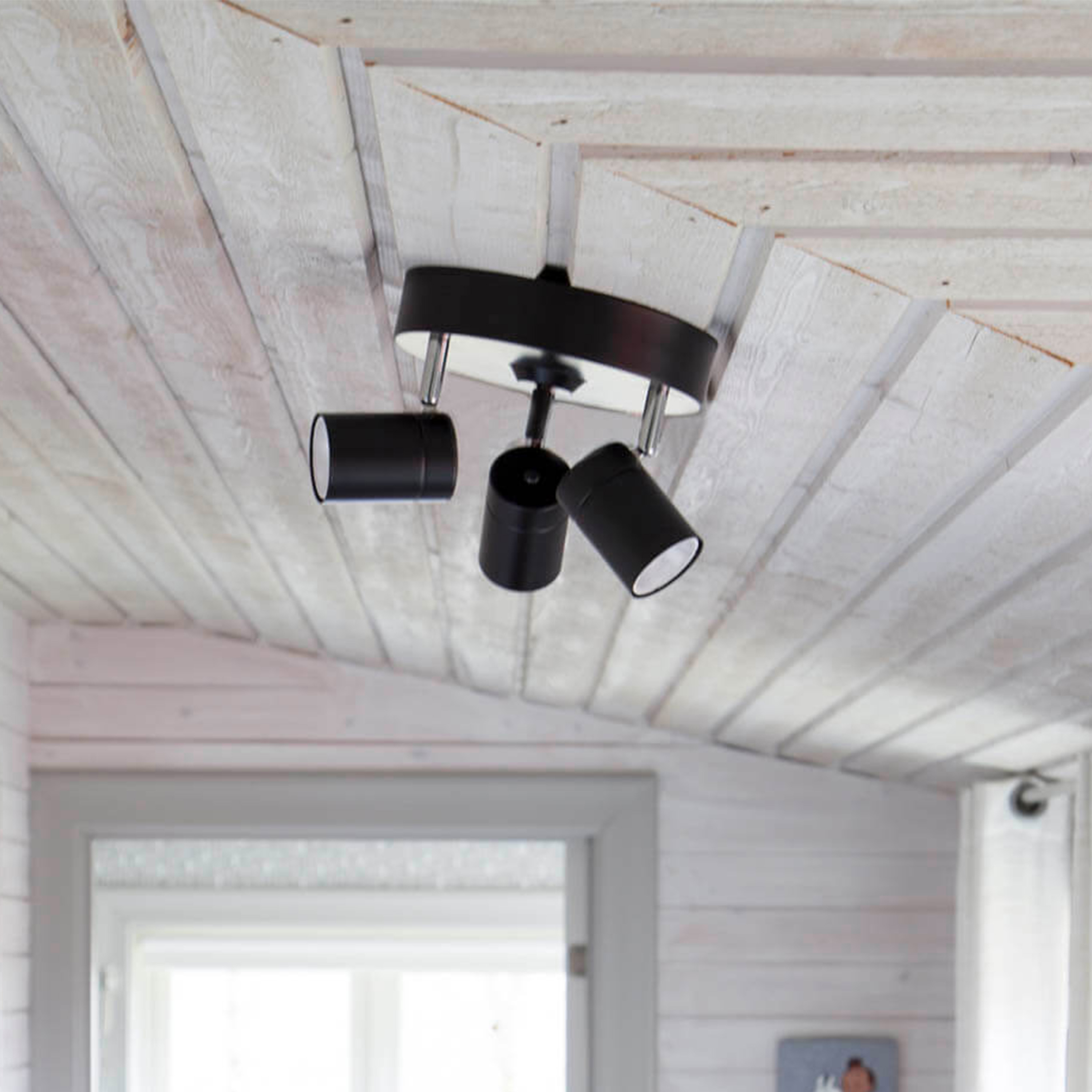 By Rydéns Correct 3 lys Spotlight Svart