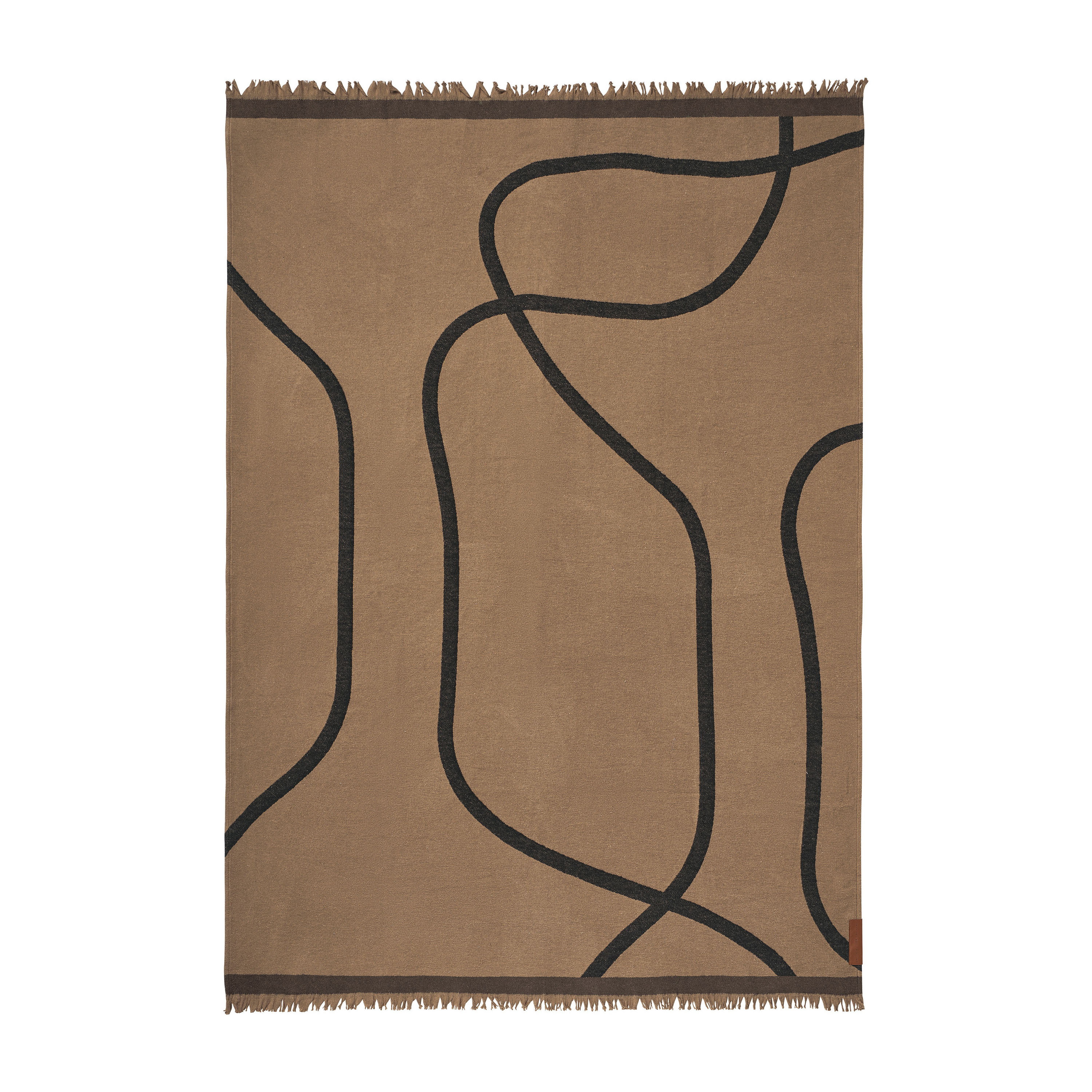 Shadow Pledd Latte/Sort 130x175