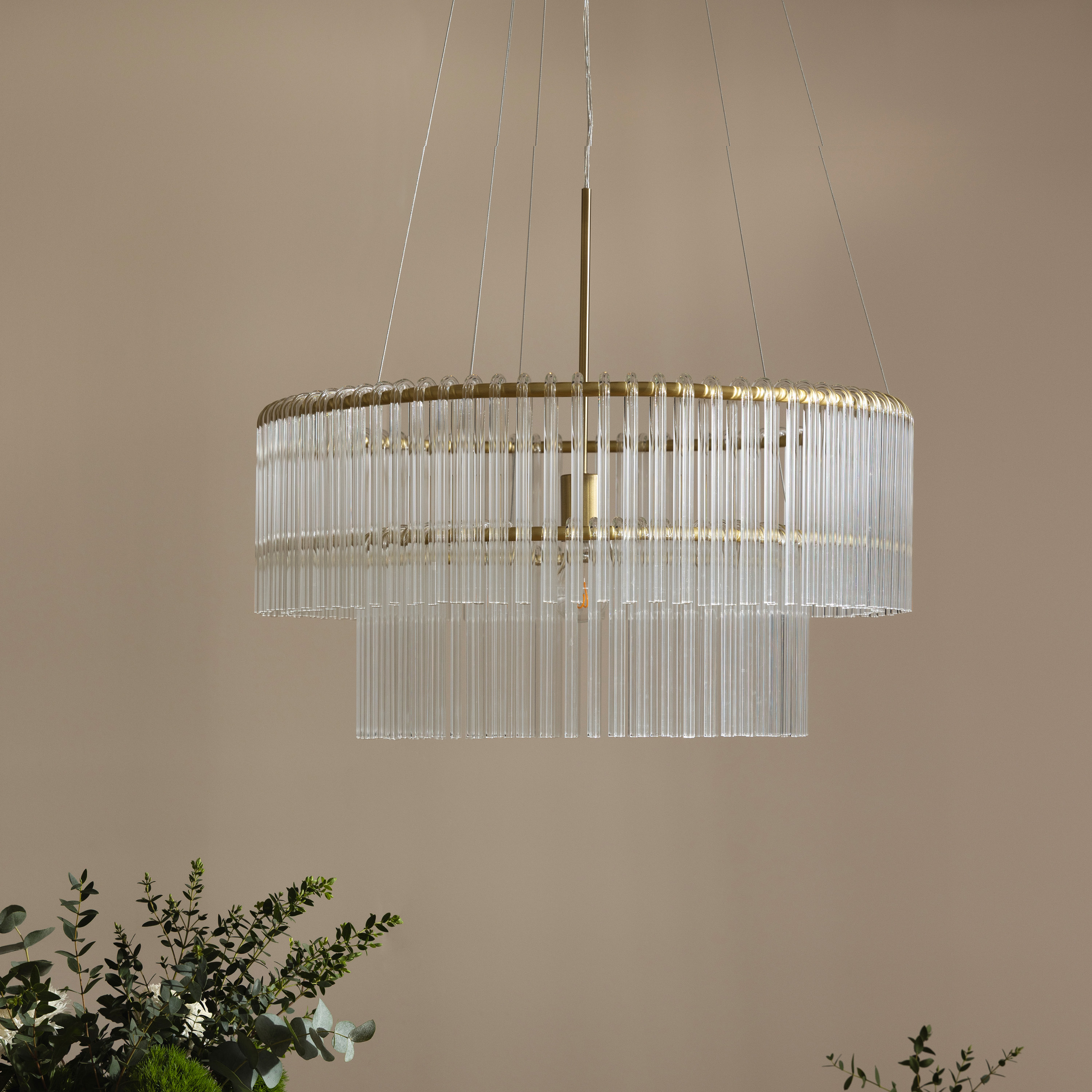 Globen Lighting Hook Taklampa Clear/Brushed Brass