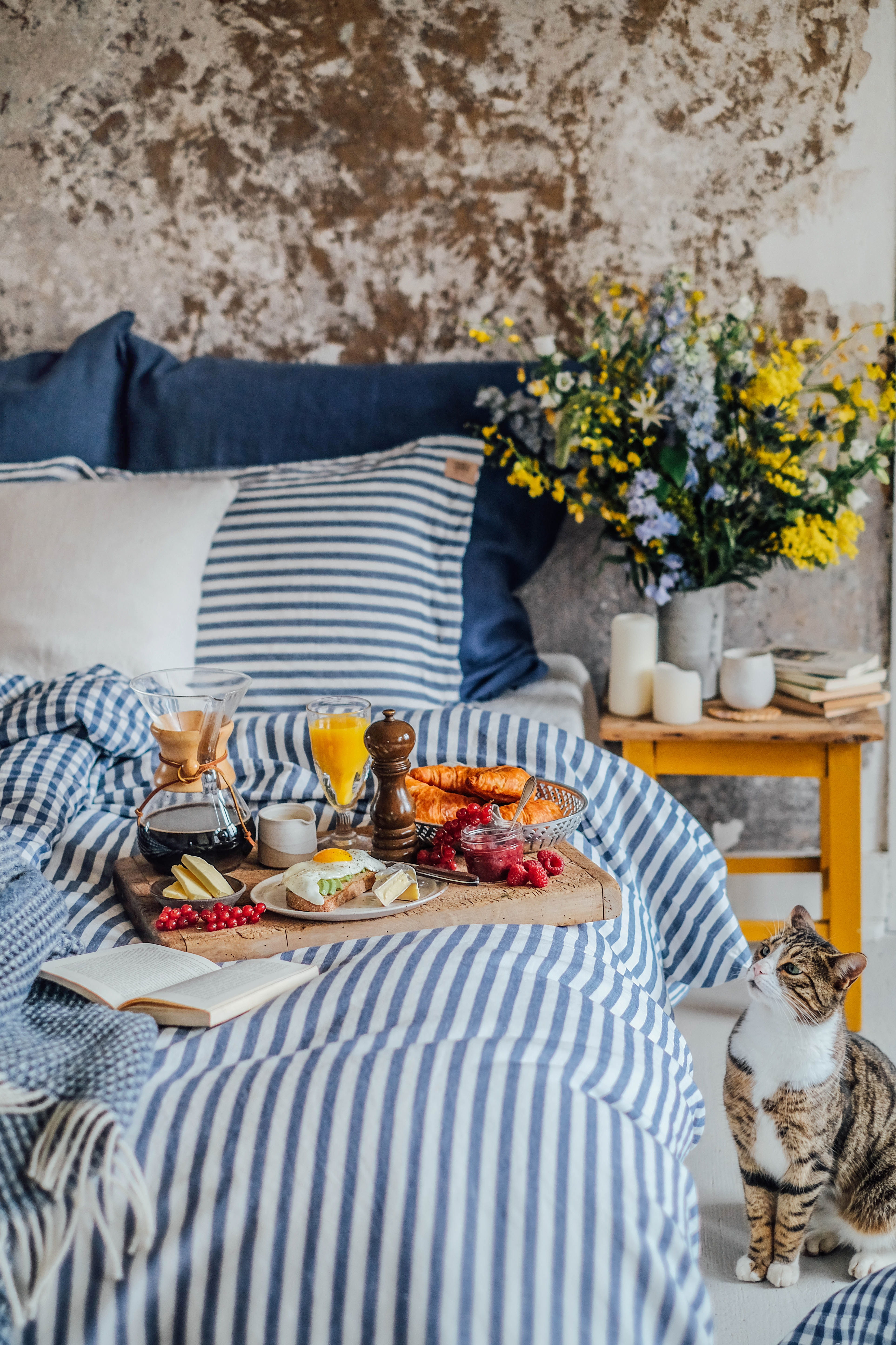 Lovely Linen Misty Örngott Linne Edge Denim Blue 50x60