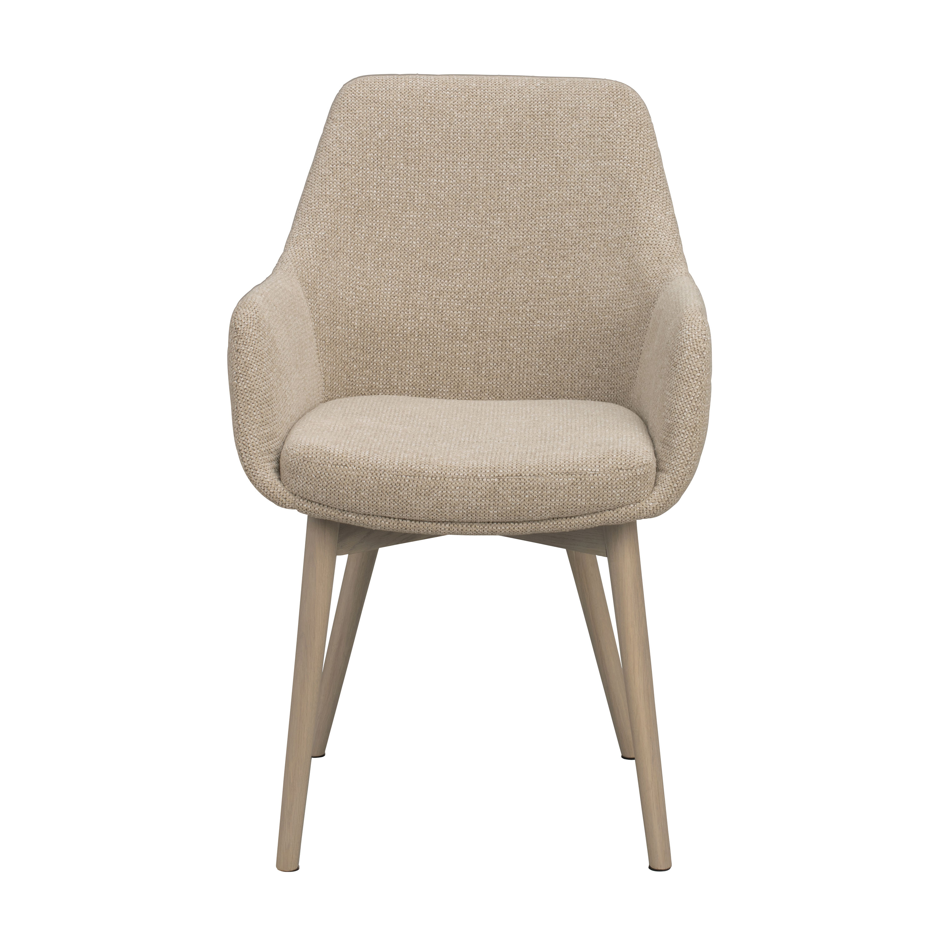 Denley Karmstol Ljusbeige/Vitpigmenterad