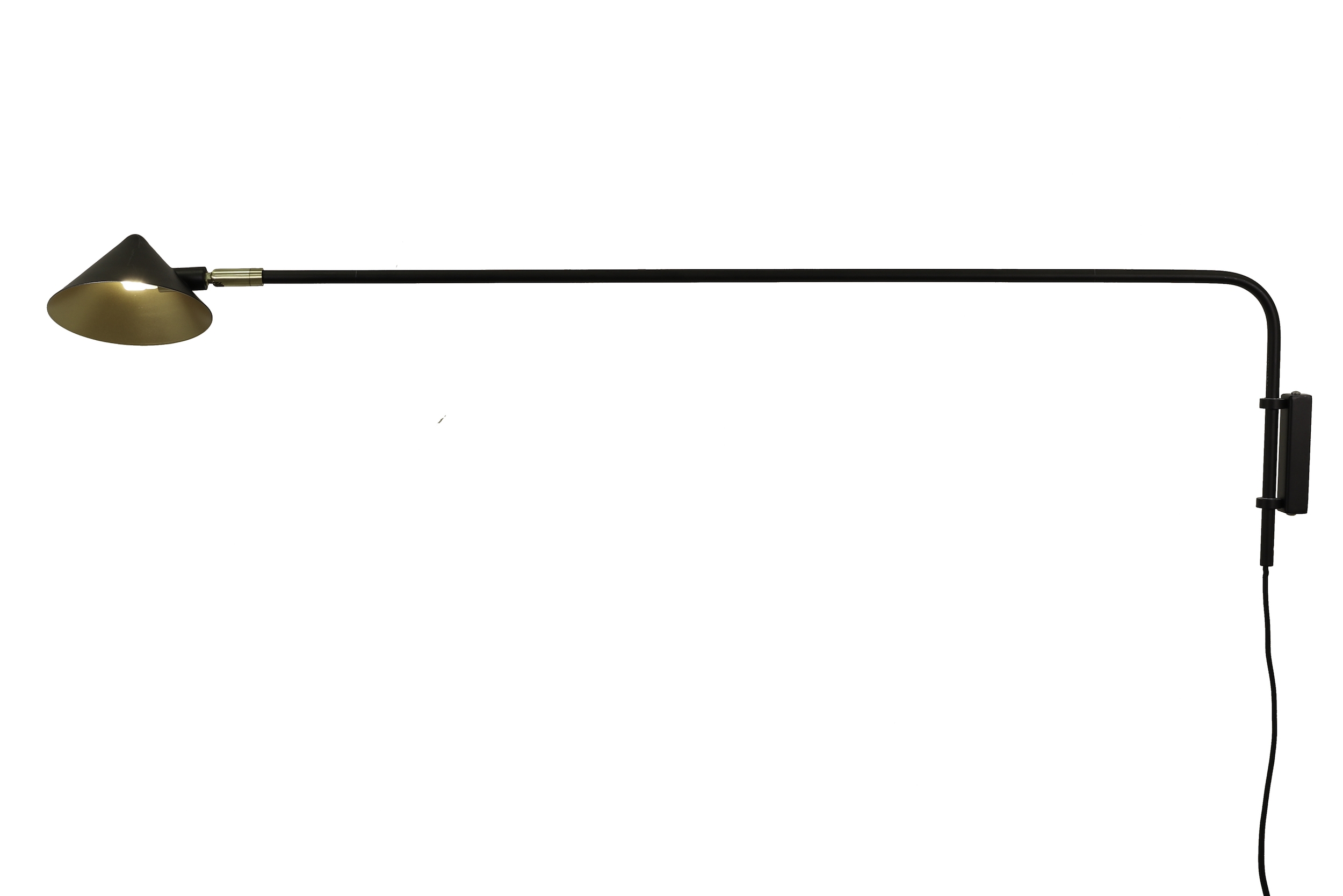 Watt &amp; Veke Kelly Lange Wandleuchte Schwarz